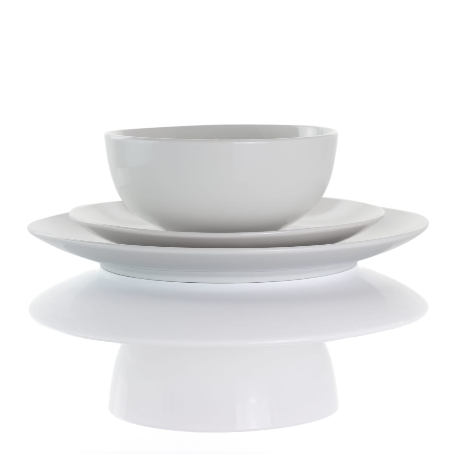 Elama Owen 18-Piece Porcelain Dinnerware Set, White - Image 3