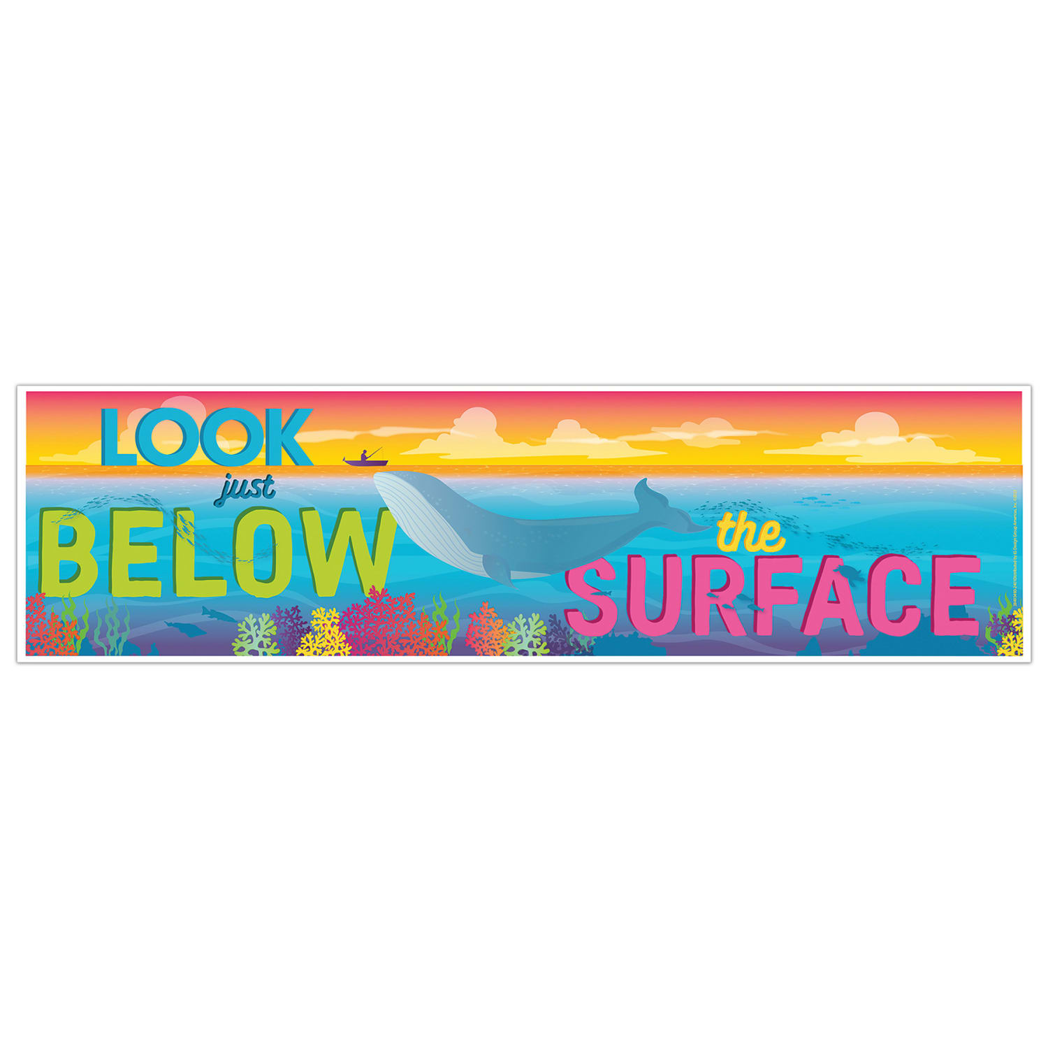 Eureka Horizontal Banners, 12in x 45in, Seas The Day, Bundle Of 6 Banners - Image 3