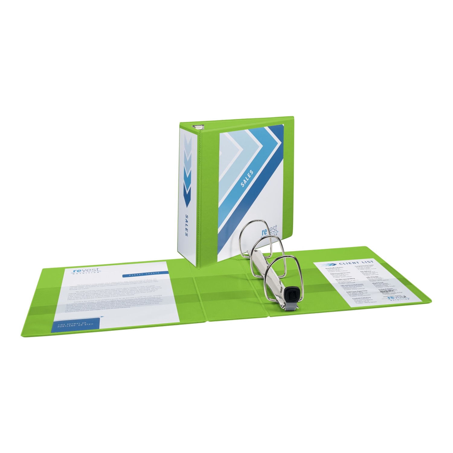Avery Heavy-Duty View 3-Ring Binder With Locking One-Touch EZD Rings, 4in D-Rings, 43% Recycled, Chartreuse - Image 4