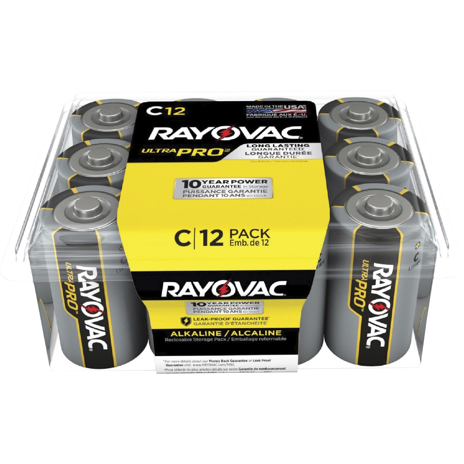 Rayovac Ultra Pro Alkaline C Battery 12-Packs - For Multipurpose - C - 1.5 V DC - 12/Pack - 8 / Carton - Image 3