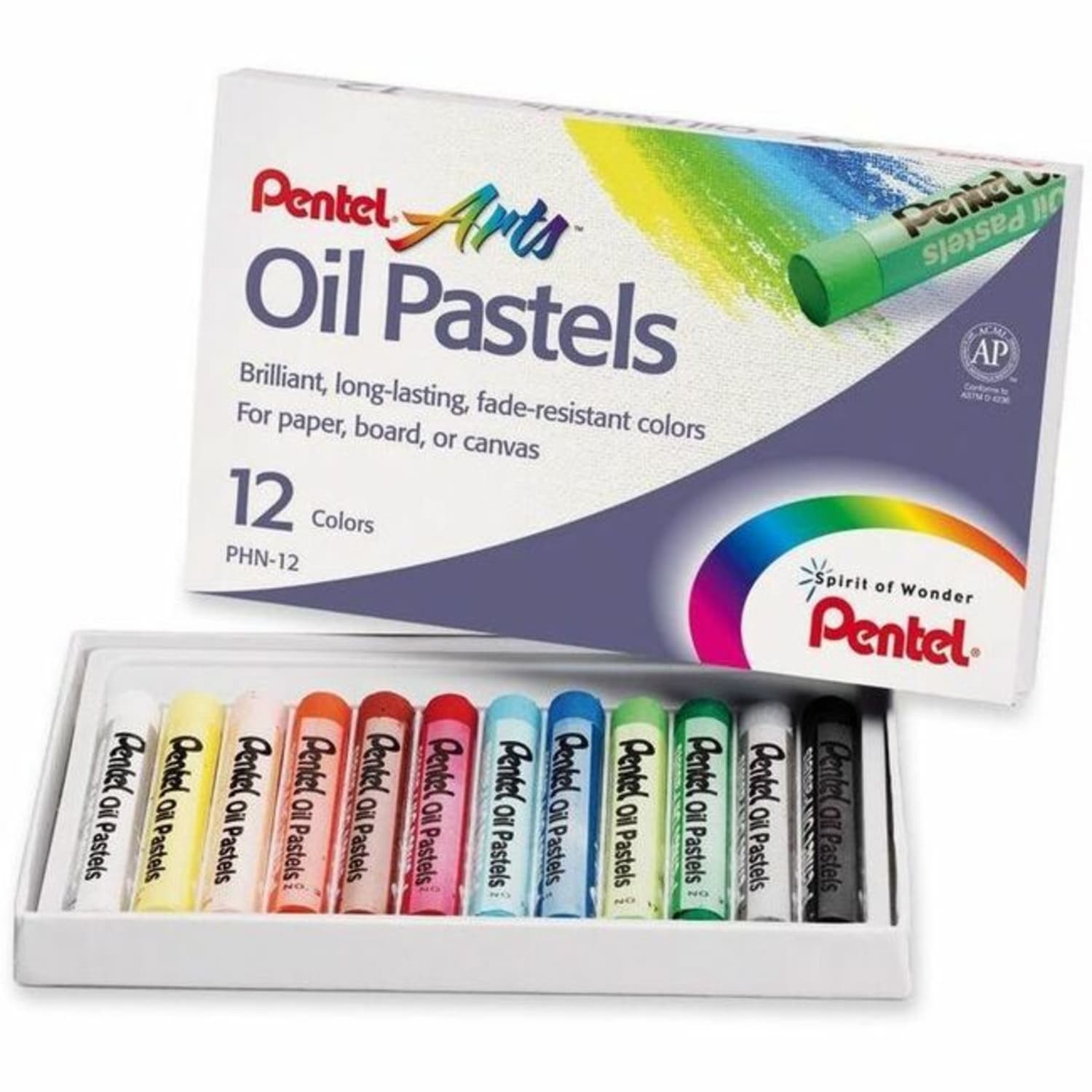 Pentel Arts Oil Pastels, Assorted Colors, Pack Of 12 - Image 3
