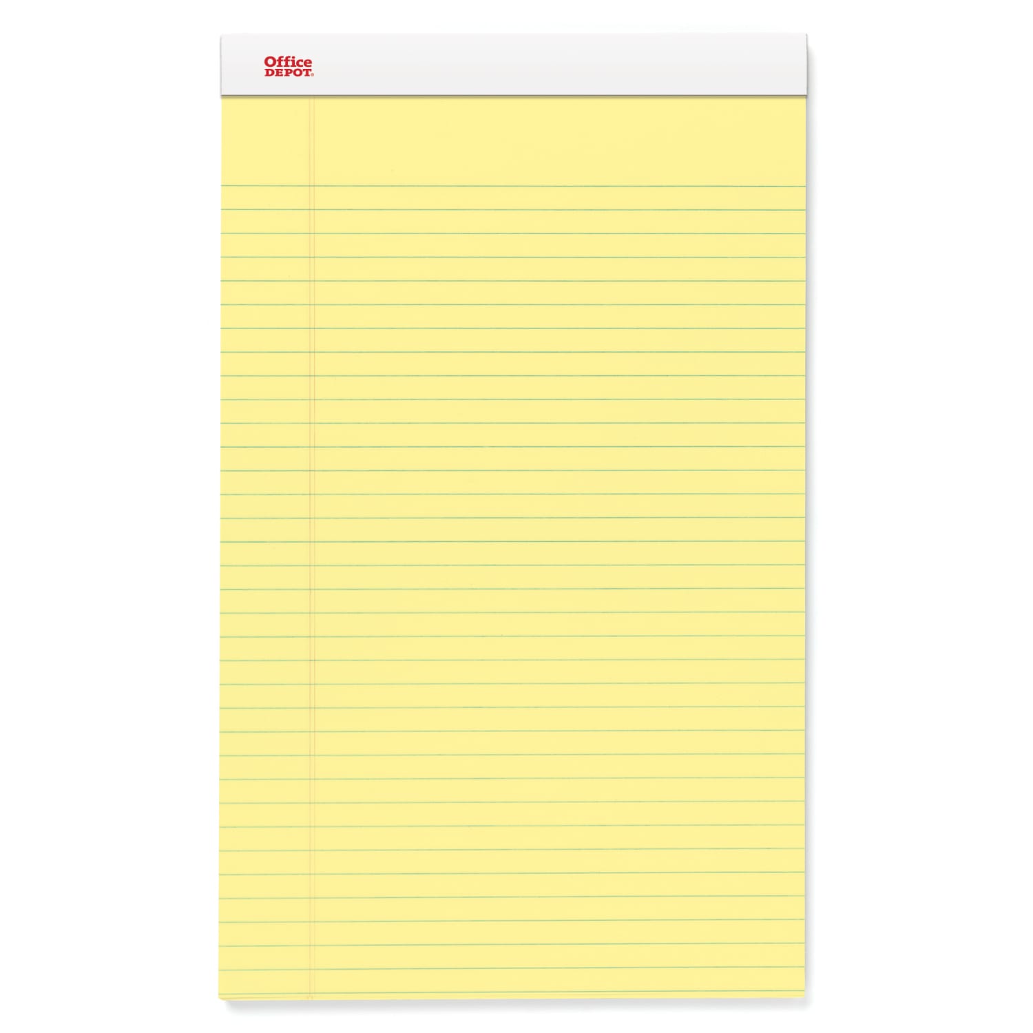 Office Depot Brand Writing Pads, 8 1/2in x 14in, Legal/Wide Ruled, 50 Sheets, Canary, Pack Of 12 Pads - Image 3