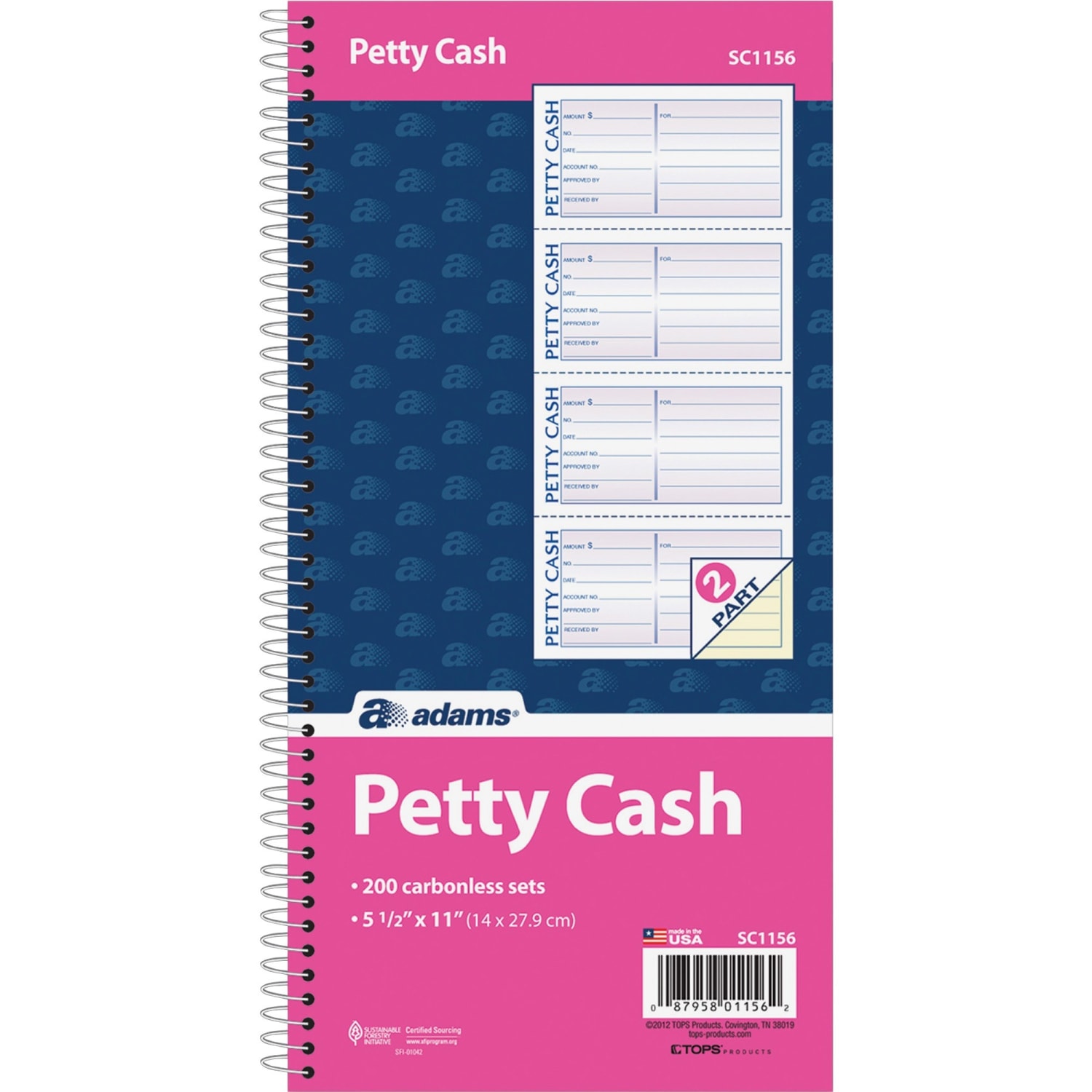 Adams 2-Part Petty Cash Receipt Book, 5 1/2in x 11in, Book Of 200 Sets - Image 5