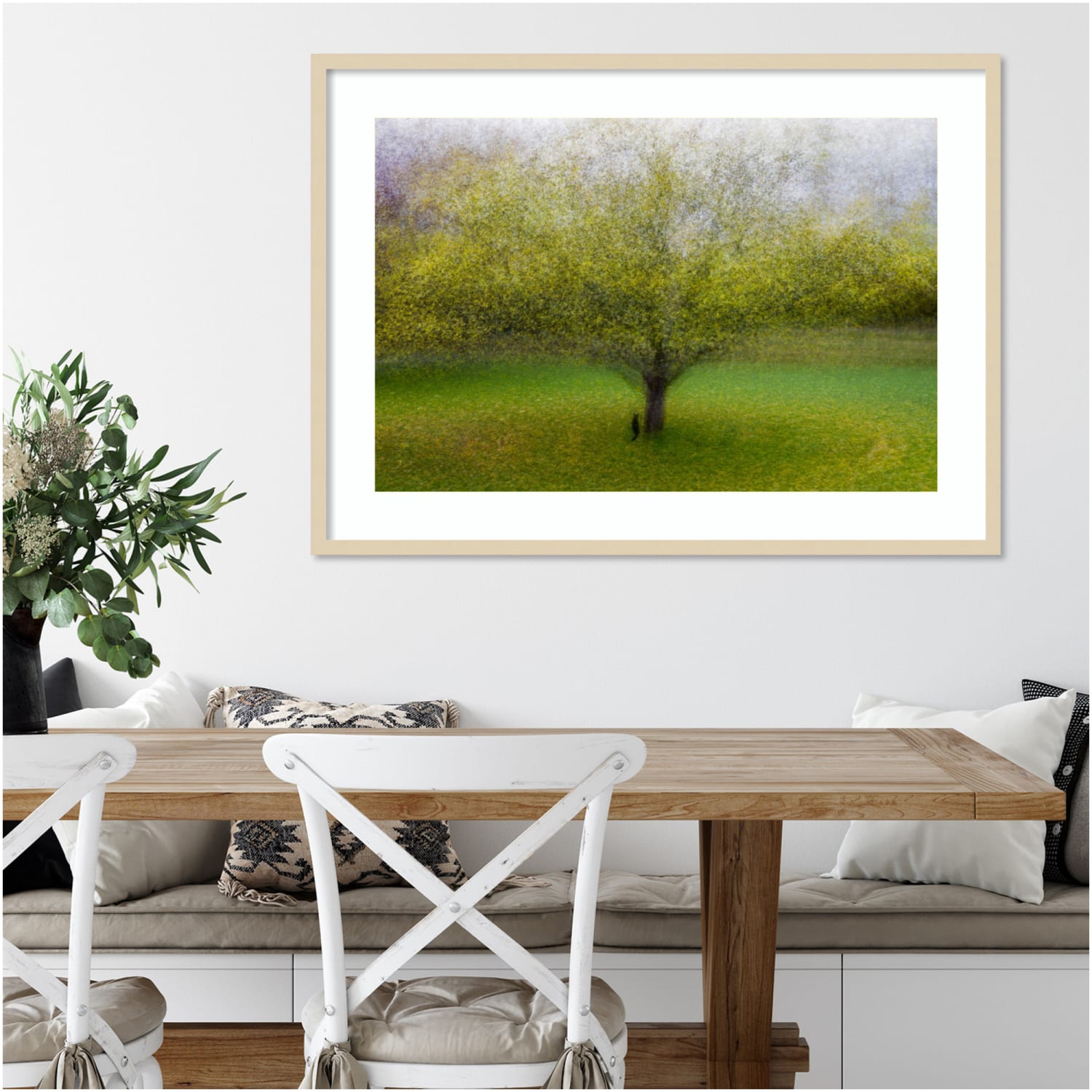 Amanti Art The Cat By The Tree by Arne Ostlund Wood Framed Wall Art Print, 41inW x 30inH, Natural - Image 3