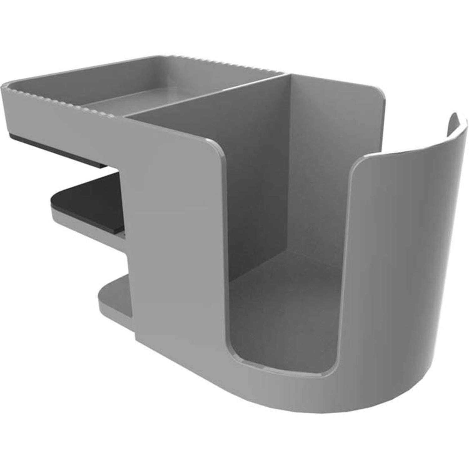 Deflecto Standing Desk Cup Holder Organizer, Gray - Image 4