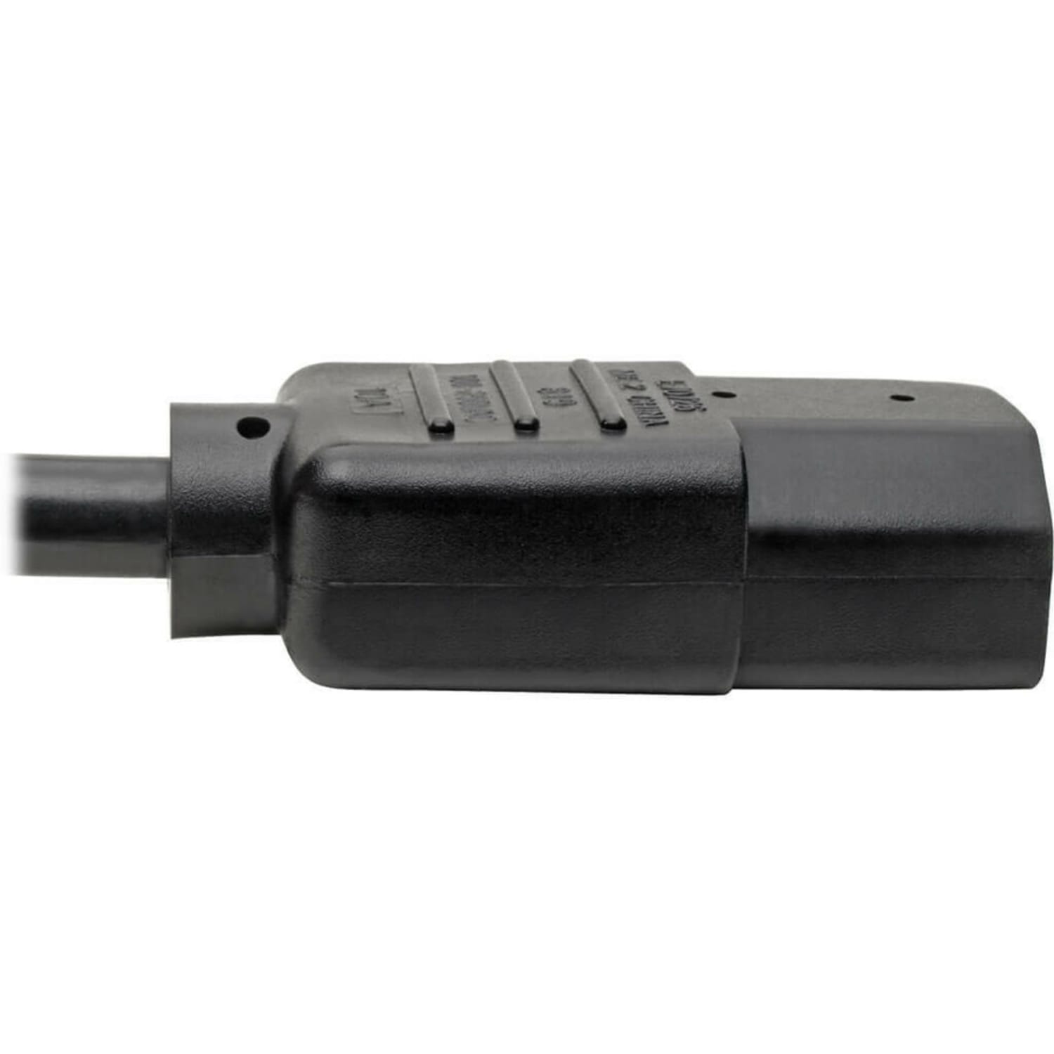 Eaton Tripp Lite Series Hospital-Grade Power Cord, NEMA 5-15P to C13 - Green Dot, 15A, 125V, 14 AWG, 25 ft. (7.62 m), Black - Power cable - power IEC 60320 C13 to NEMA 5-15P (M) - AC 110 V - 15 A - 25 ft - molded - black - Image 5