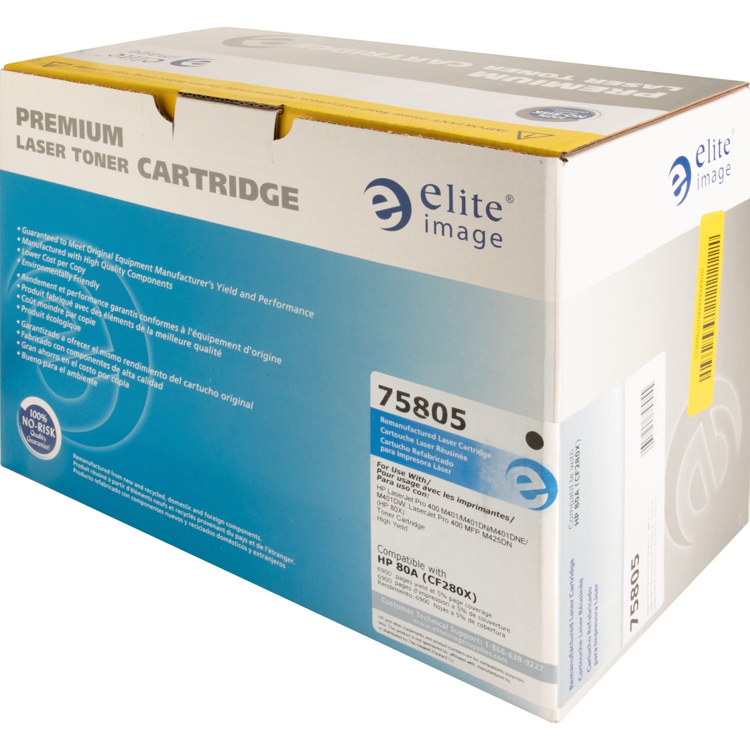 Elite Image Remanufactured Black High Yield Toner Cartridge Replacement For HP 80X, CF280X - Image 5