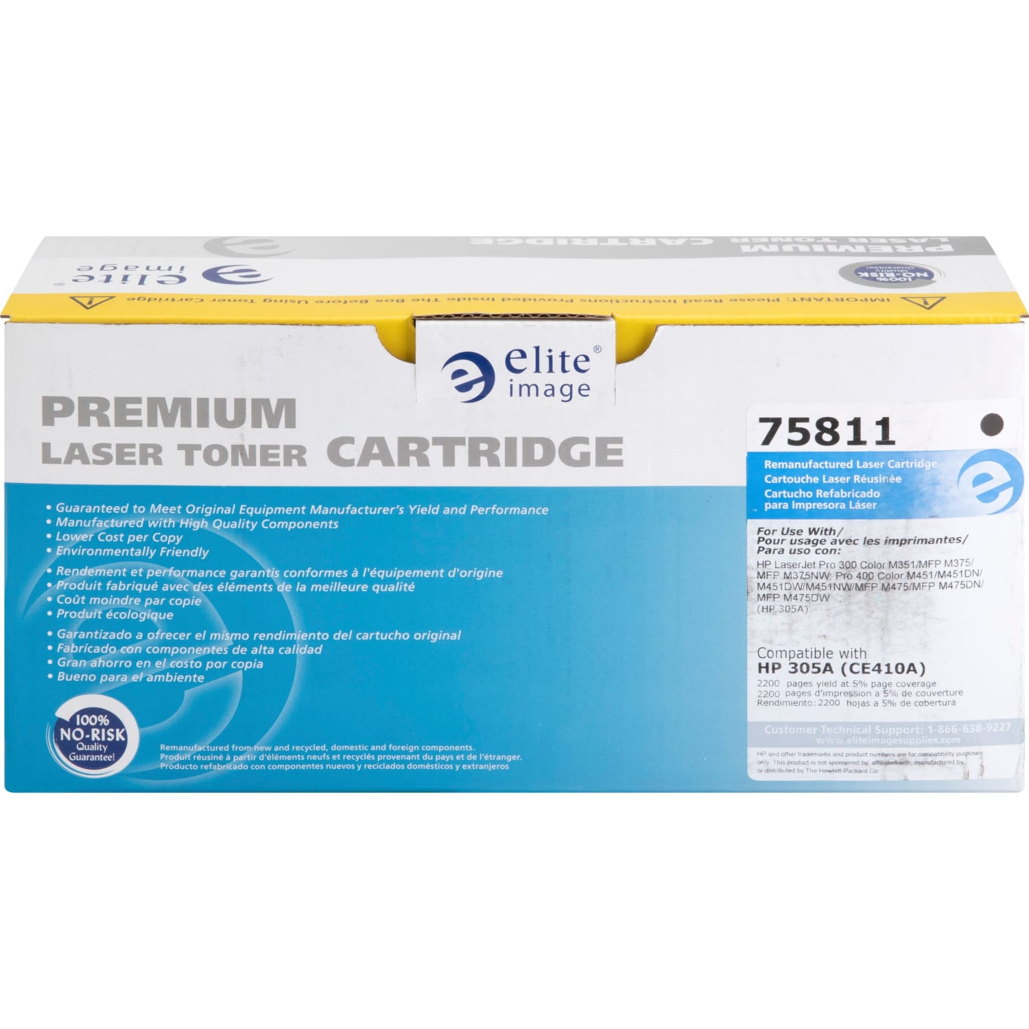 Elite Image Remanufactured Black Toner Cartridge Replacement For HP 305A, CE410A - Image 3