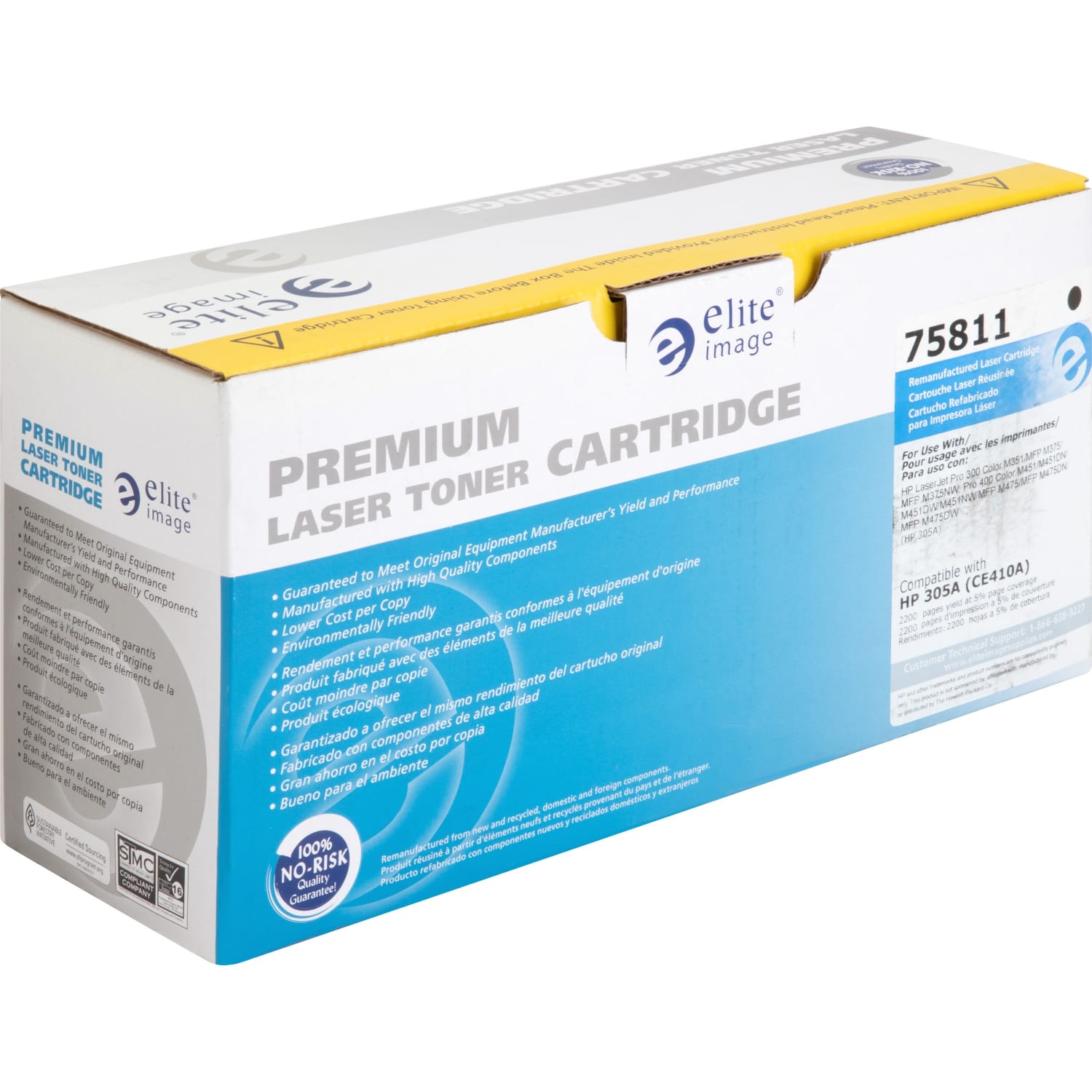 Elite Image Remanufactured Black Toner Cartridge Replacement For HP 305A, CE410A - Image 4