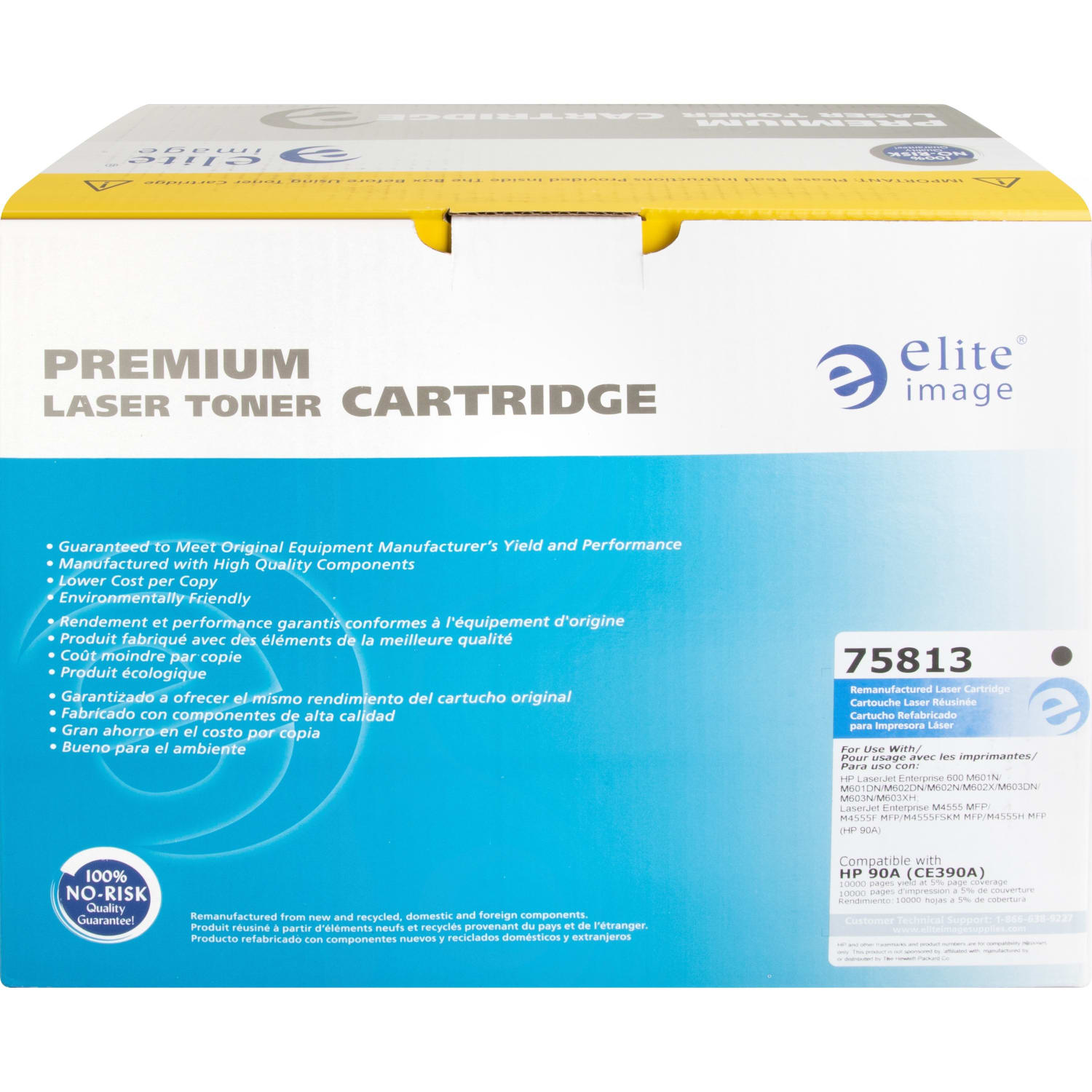 Elite Image Remanufactured Black Toner Cartridge Replacement For HP 90A, CE390A - Image 3
