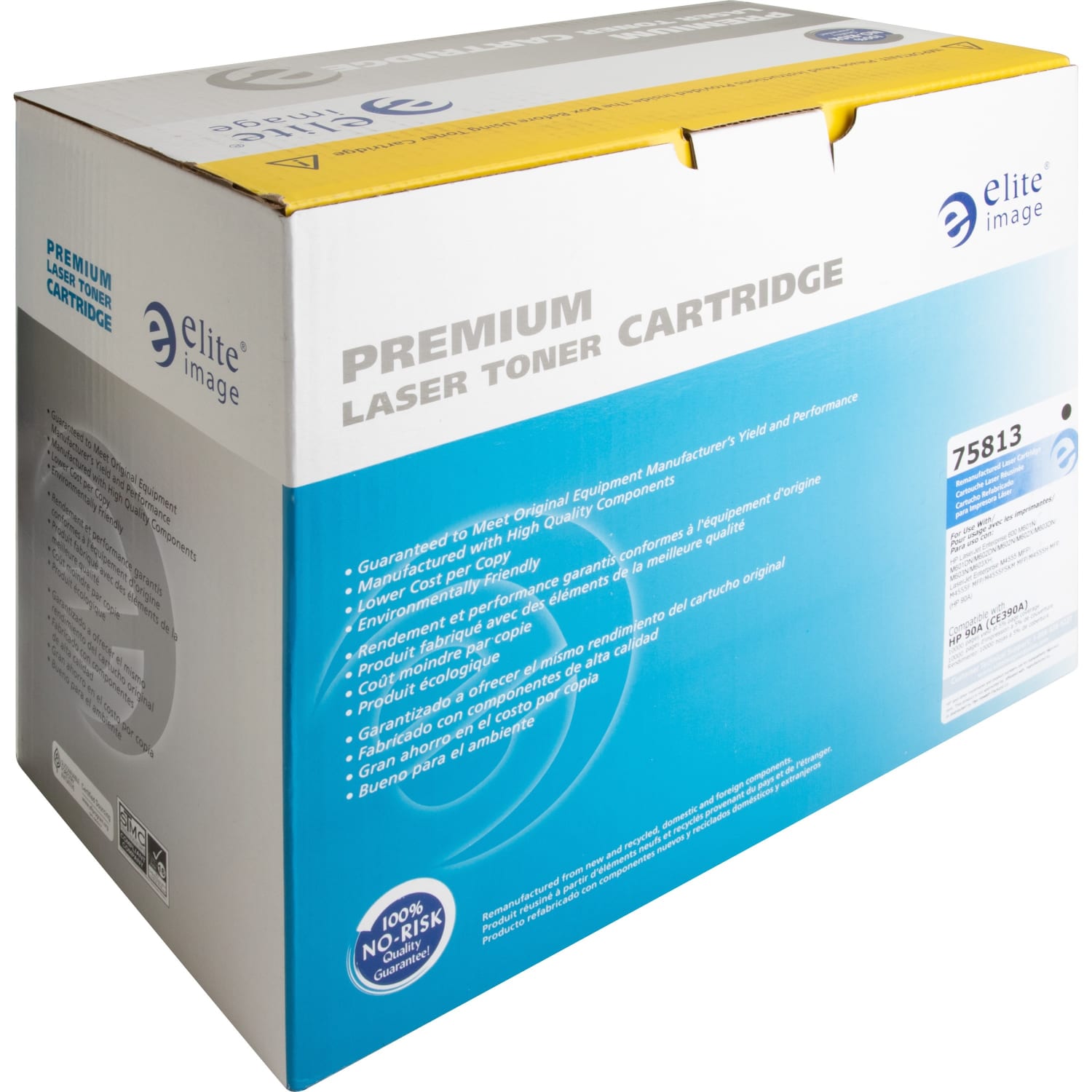 Elite Image Remanufactured Black Toner Cartridge Replacement For HP 90A, CE390A - Image 4
