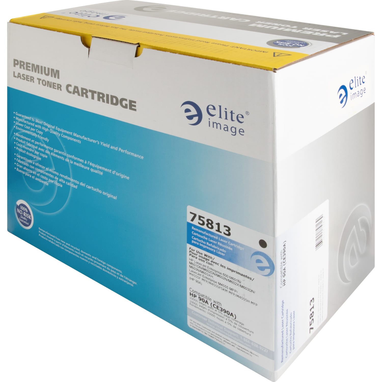 Elite Image Remanufactured Black Toner Cartridge Replacement For HP 90A, CE390A - Image 5