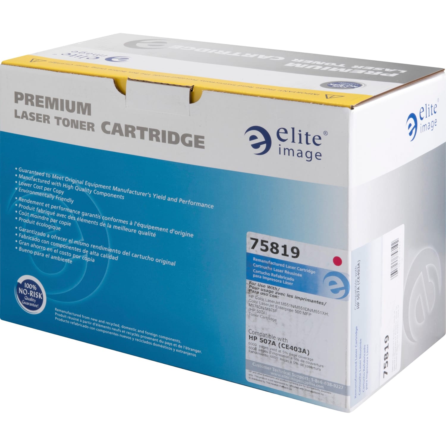 Elite Image Remanufactured Magenta Toner Cartridge Replacement For HP 507A, CE403A - Image 5