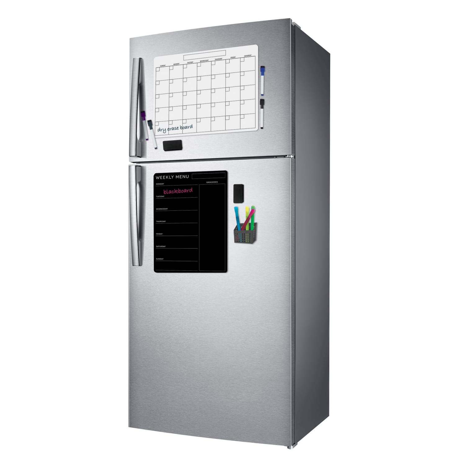 Office Depot Brand Magnetic Dry-Erase/Blackboard Menu And Calendar Combo Set, 17in x 13in, Black - Image 3