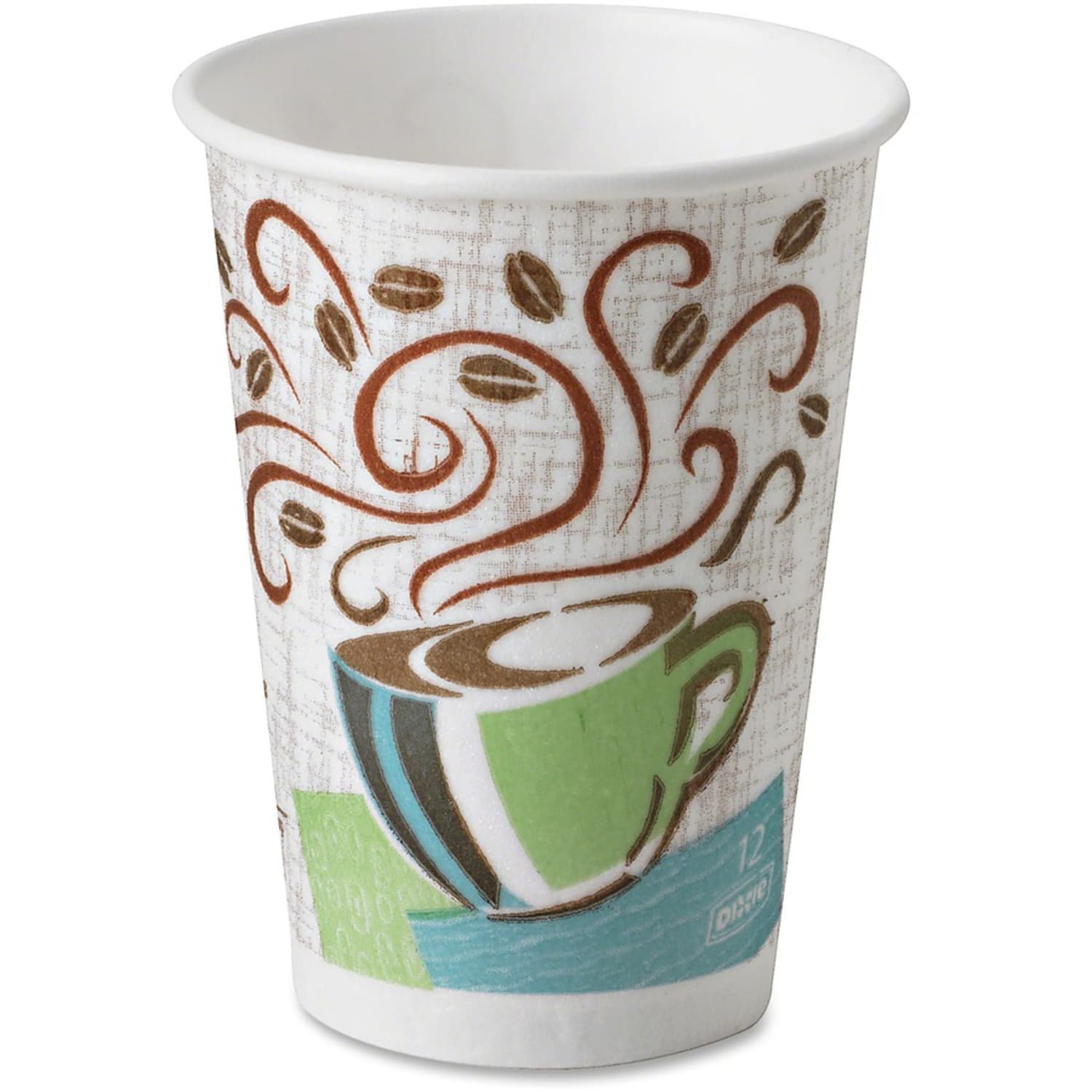 Dixie PerfecTouch 12 oz Insulated Paper Hot Coffee Cups by GP Pro - 12 fl oz - Assorted - Paper - Coffee, Hot Drink - 160 Pack - 6 / Carton - Image 6