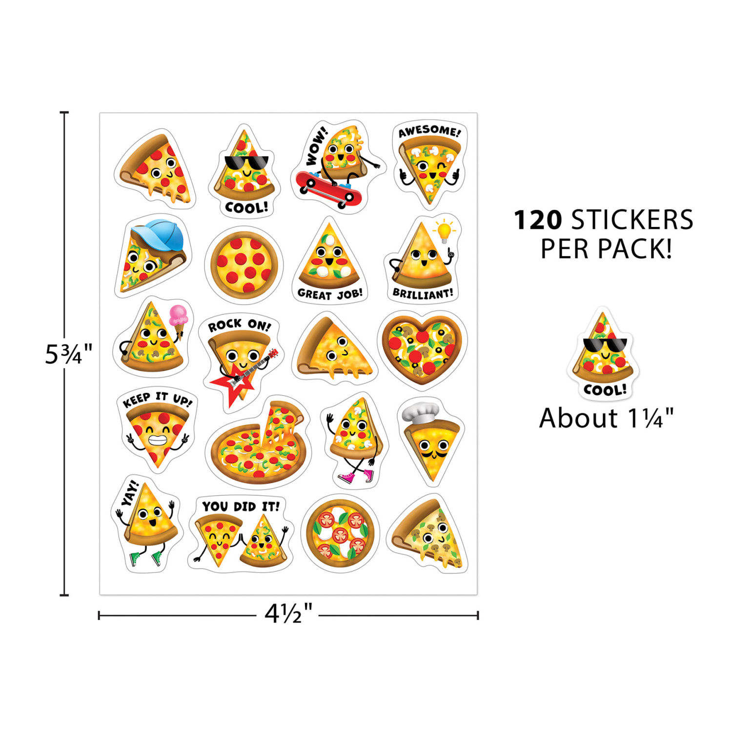 Teacher Created Resources Smelly Stickers, Pizza, 120 Per Pack, Set Of 6 Packs - Image 4