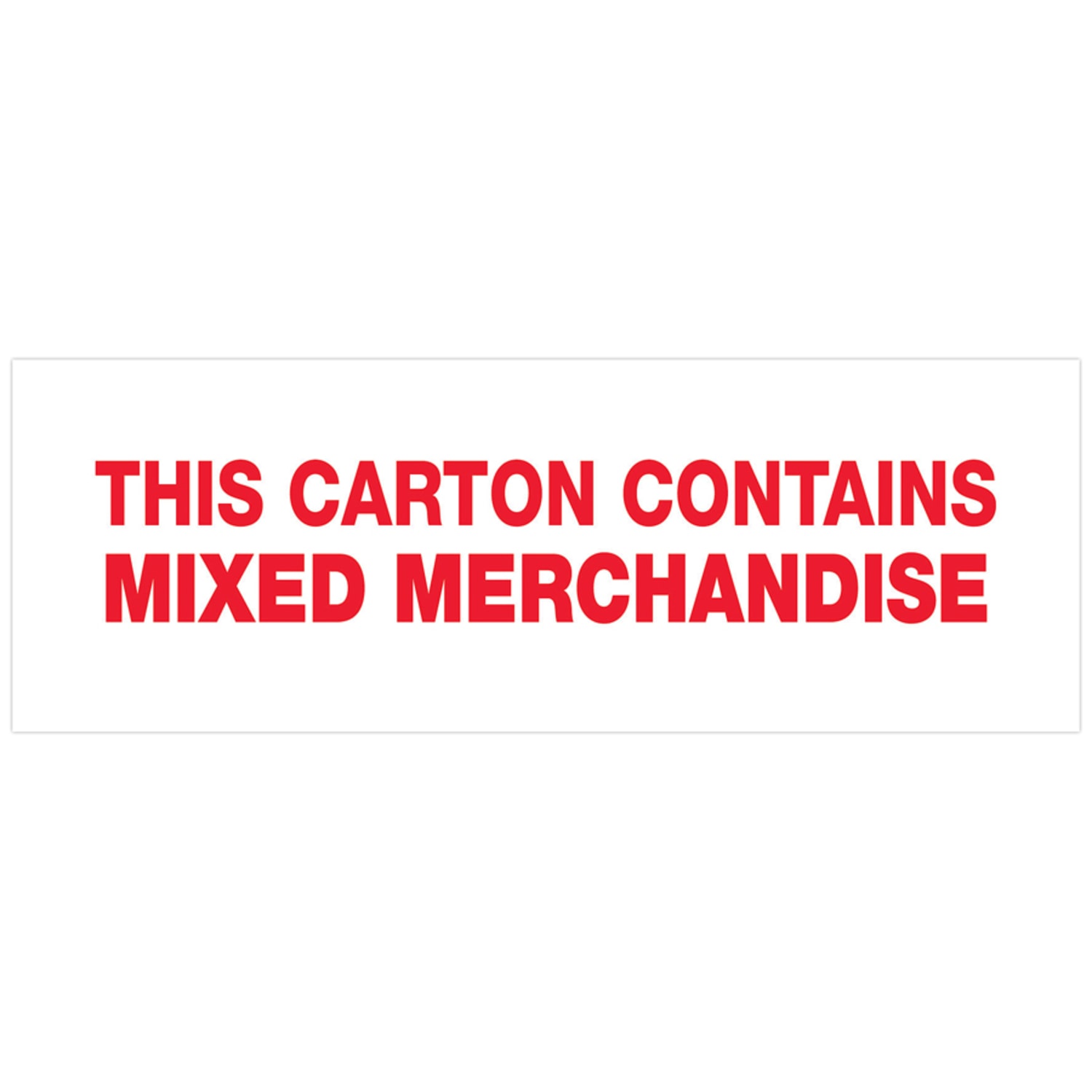 Tape Logic Pre-Printed Carton Sealing Tape, "Mixed Merchandise", 2in x 110 Yd., Red/White, Case Of 36 - Image 3