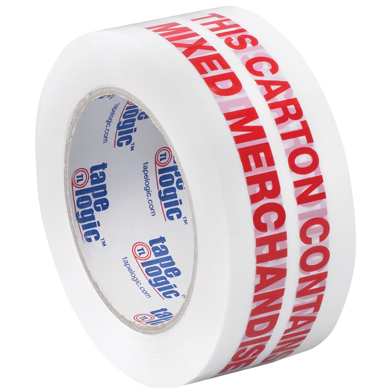 Tape Logic Pre-Printed Carton Sealing Tape, "Mixed Merchandise", 2in x 110 Yd., Red/White, Case Of 36 - Image 4