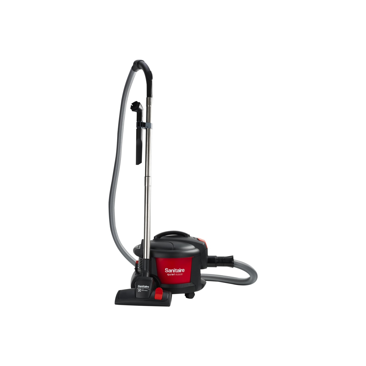 Sanitaire Quiet Clean Bagless Canister Vacuum, Black/Red - Image 3
