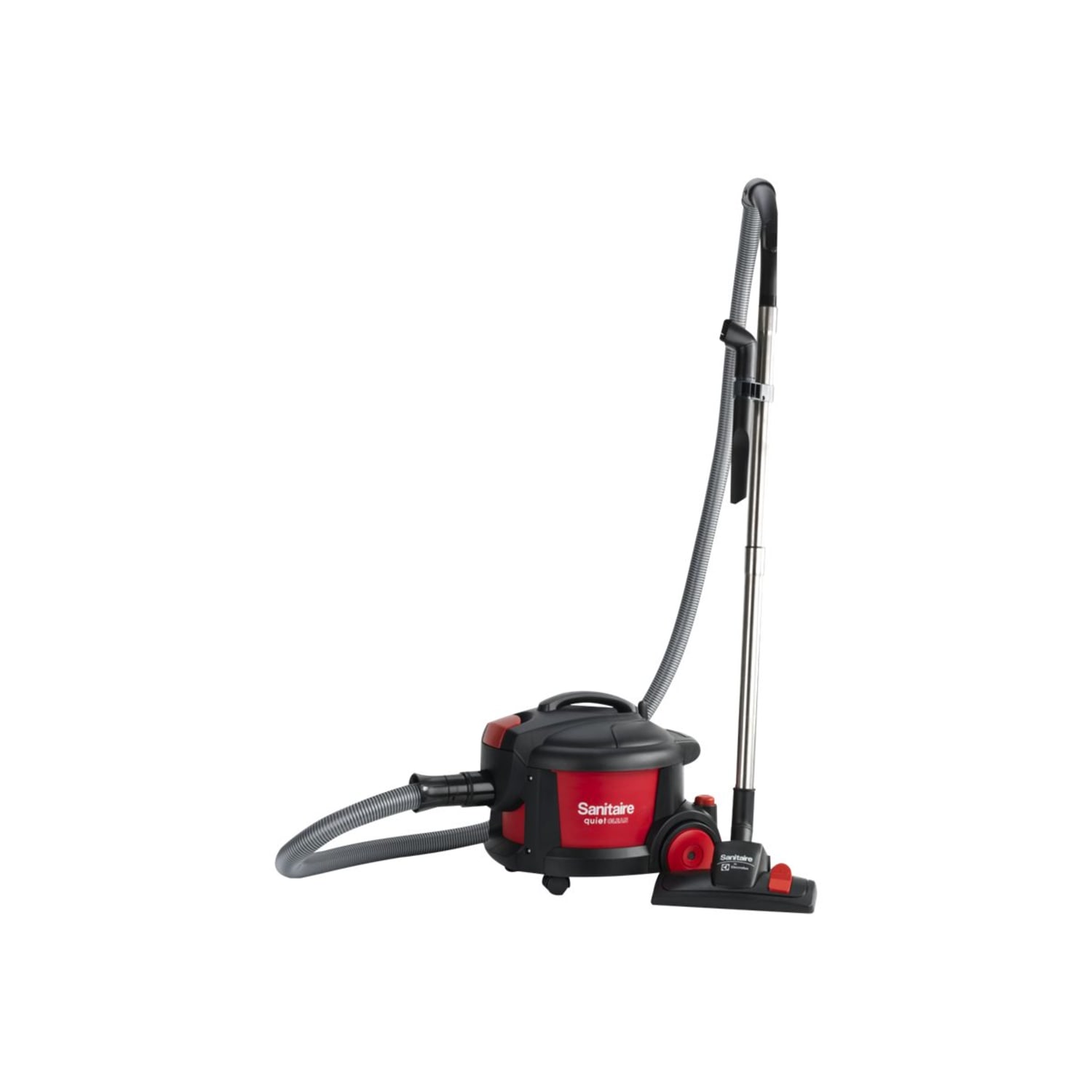 Sanitaire Quiet Clean Bagless Canister Vacuum, Black/Red - Image 4