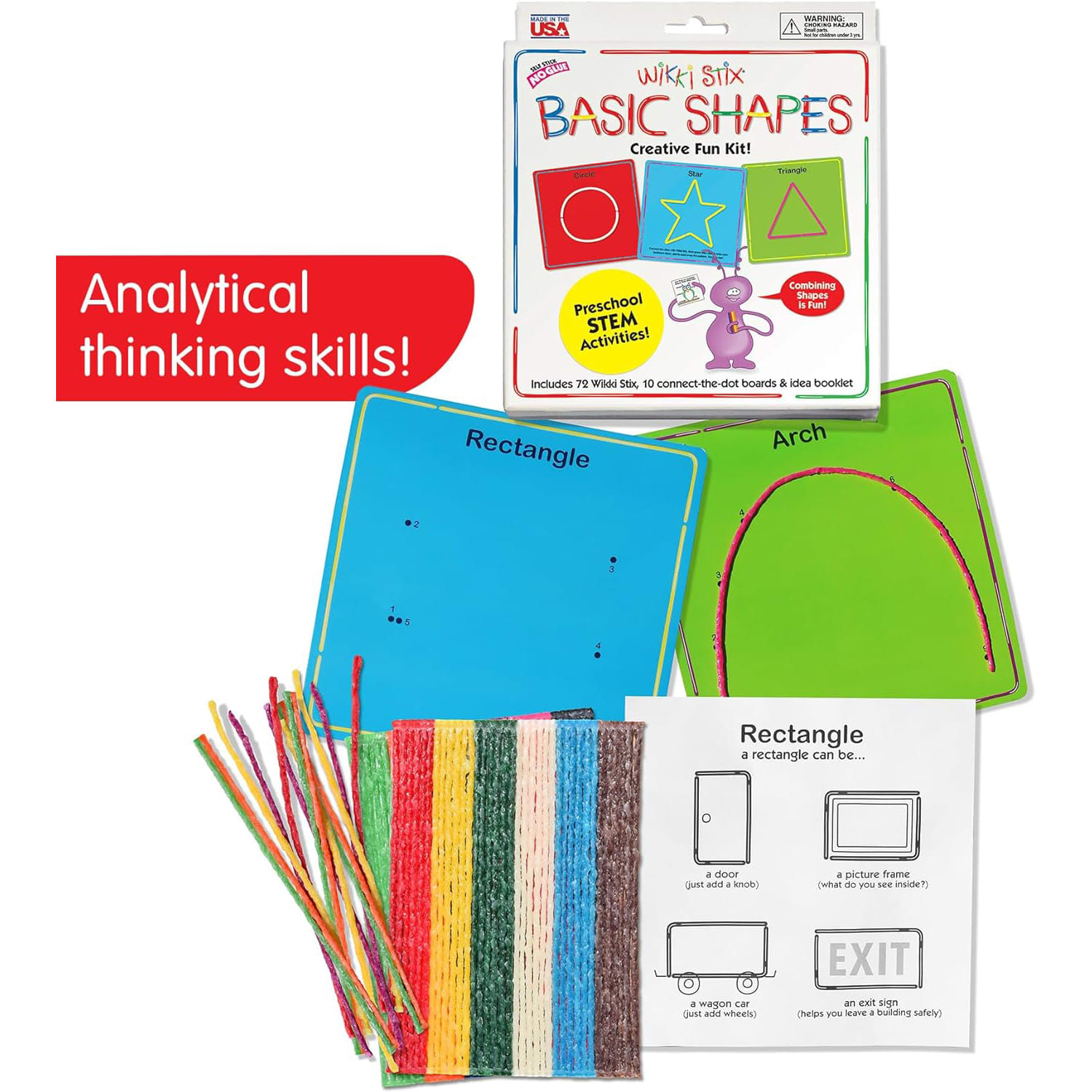 Wikki Stix Basic Shapes Cards Kit - Image 3