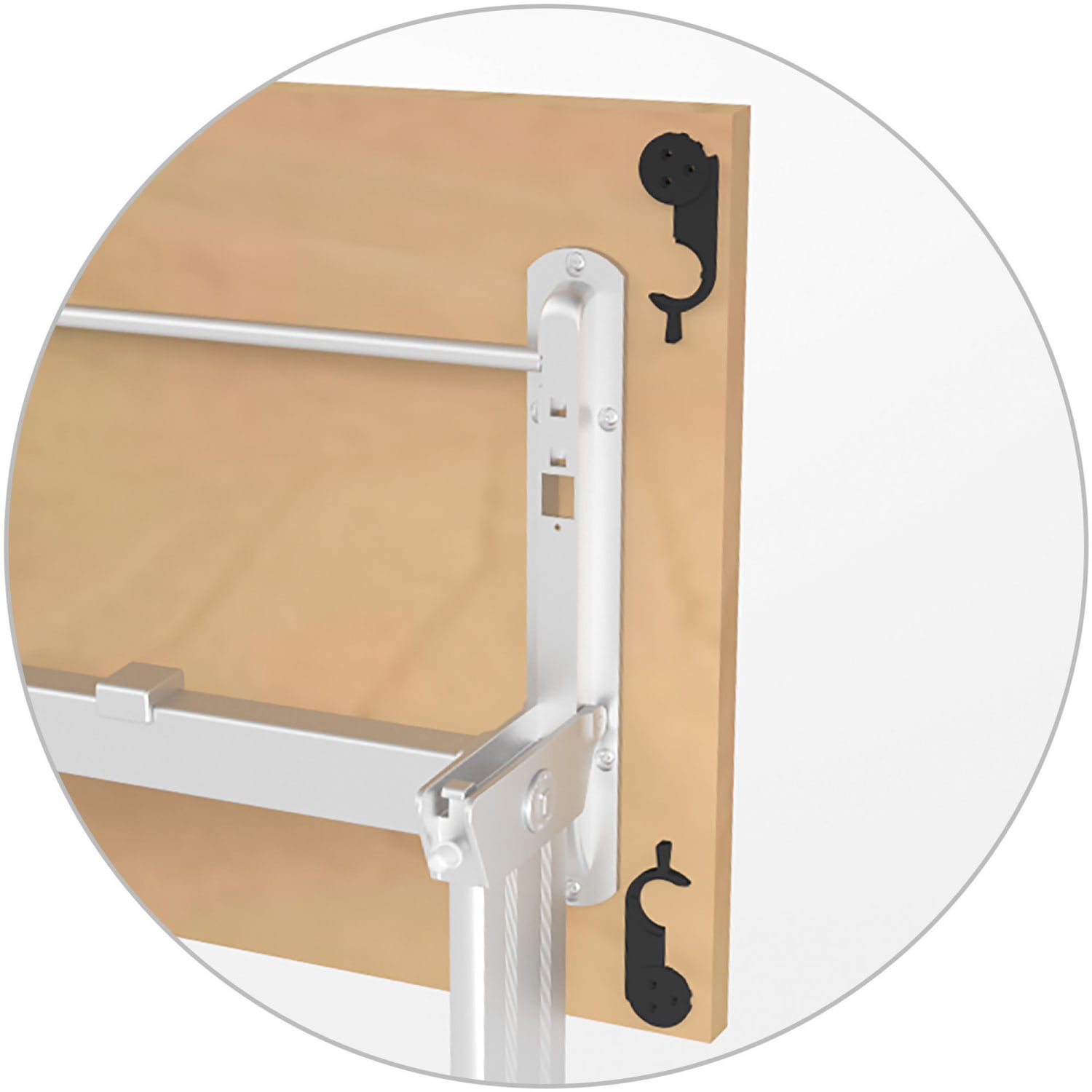 Special-T Link 72in Table Flip Base - Metallic Silver Flip Base - 27.75in Height x 17.50in Width - Assembly Required - Image 3