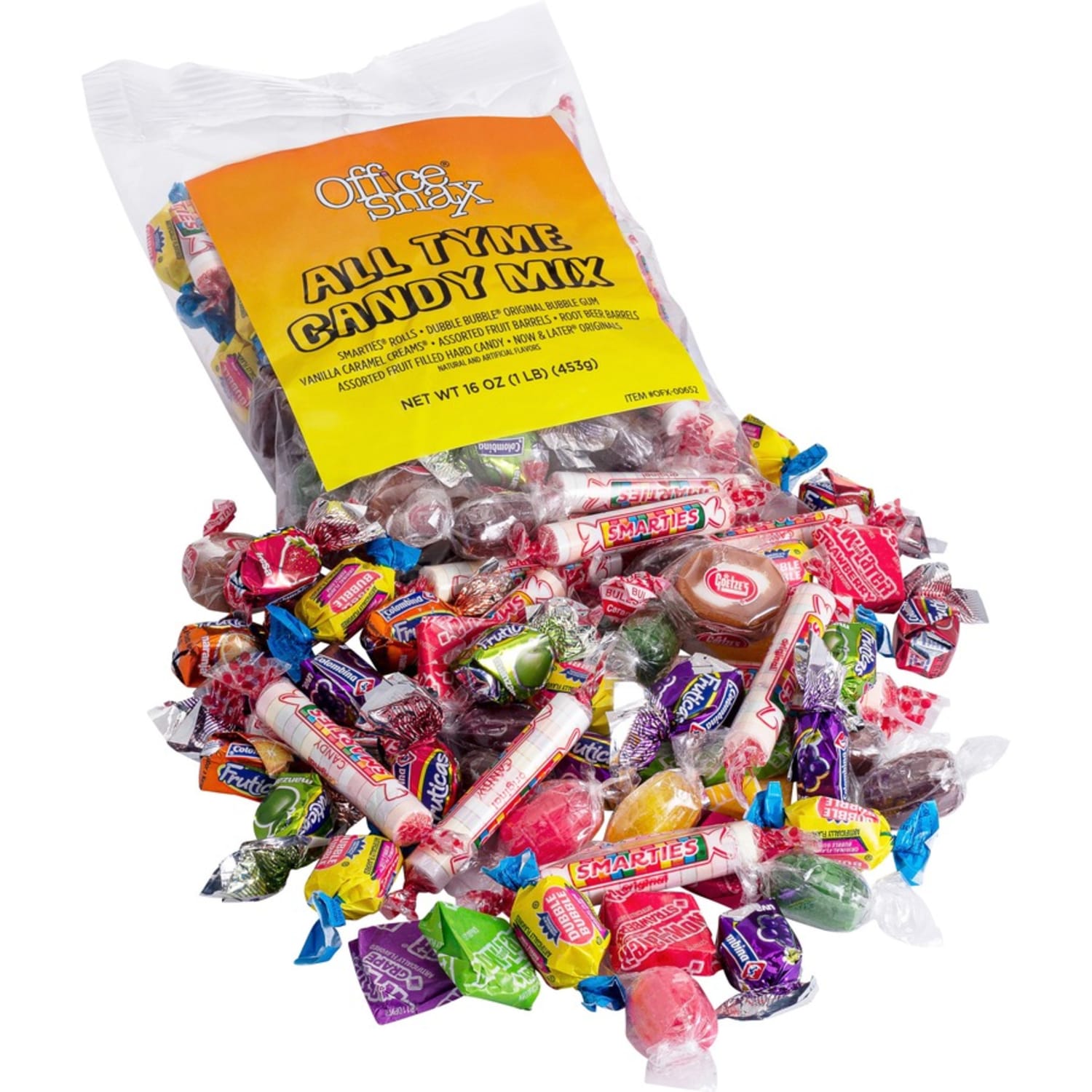 Office Snax All Tyme Mix Assorted Candies - Assorted - Individually Wrapped - 16 oz - 1 Bag - Image 3