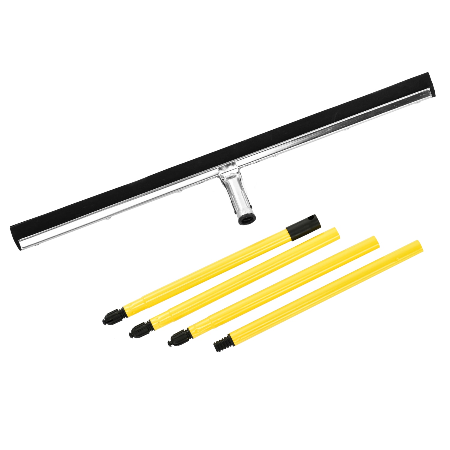 Alpine Dual Moss Heavy-Duty Floor Squeegees, 30in, 50in Handle, Yellow, Pack Of 2 Squeegees - Image 5