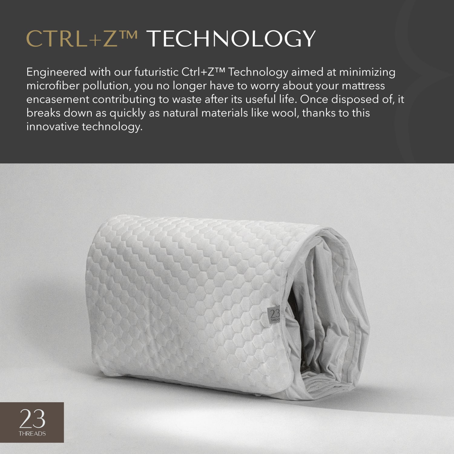 23 Threads Knitted Matelasse Mattress Encasement, Ctrl+Z Technology, White, Full XL Extra Deep, Case Of 8 - Image 5