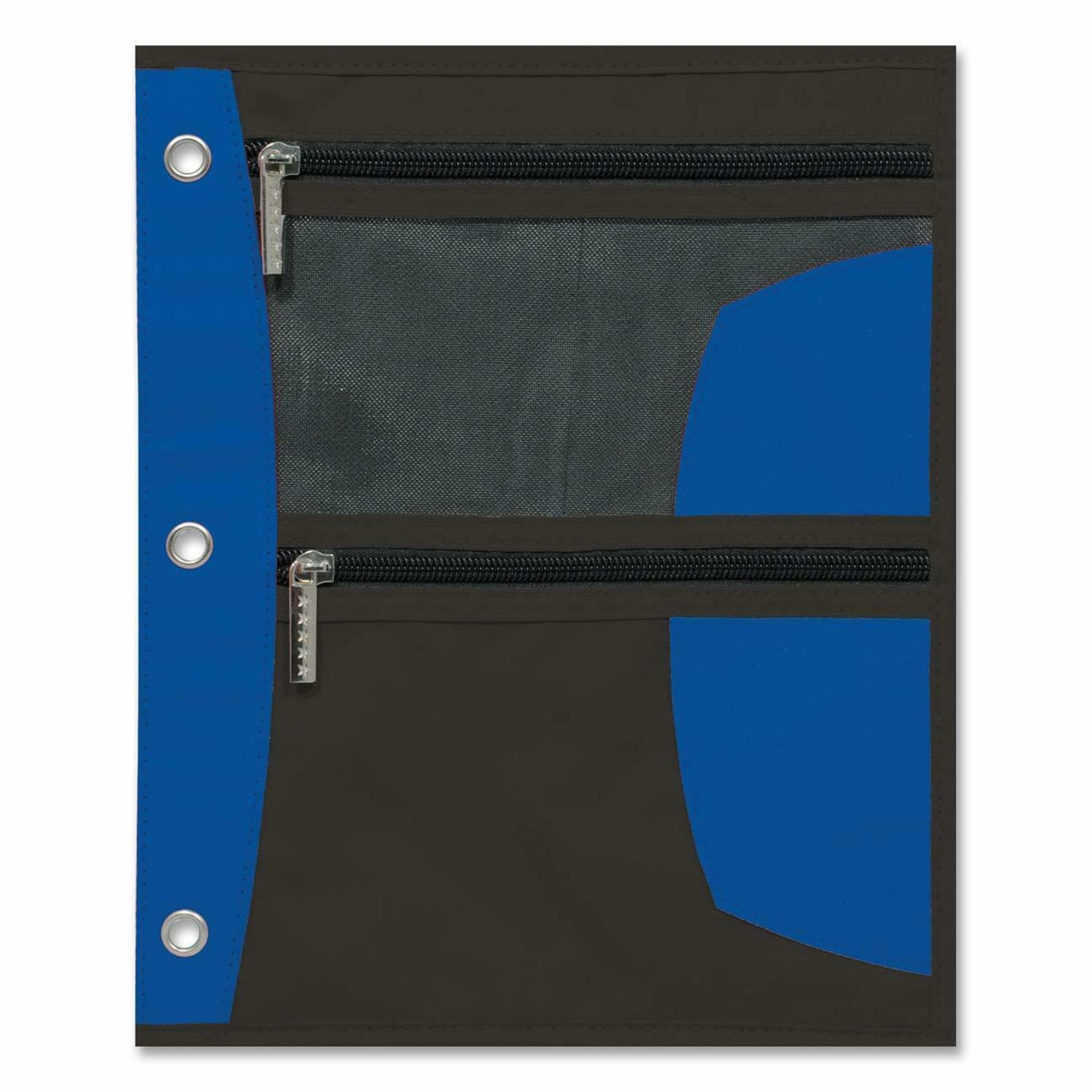 Five Star Zipper Three-Hole Punched Pencil Pouch, Assorted Colors