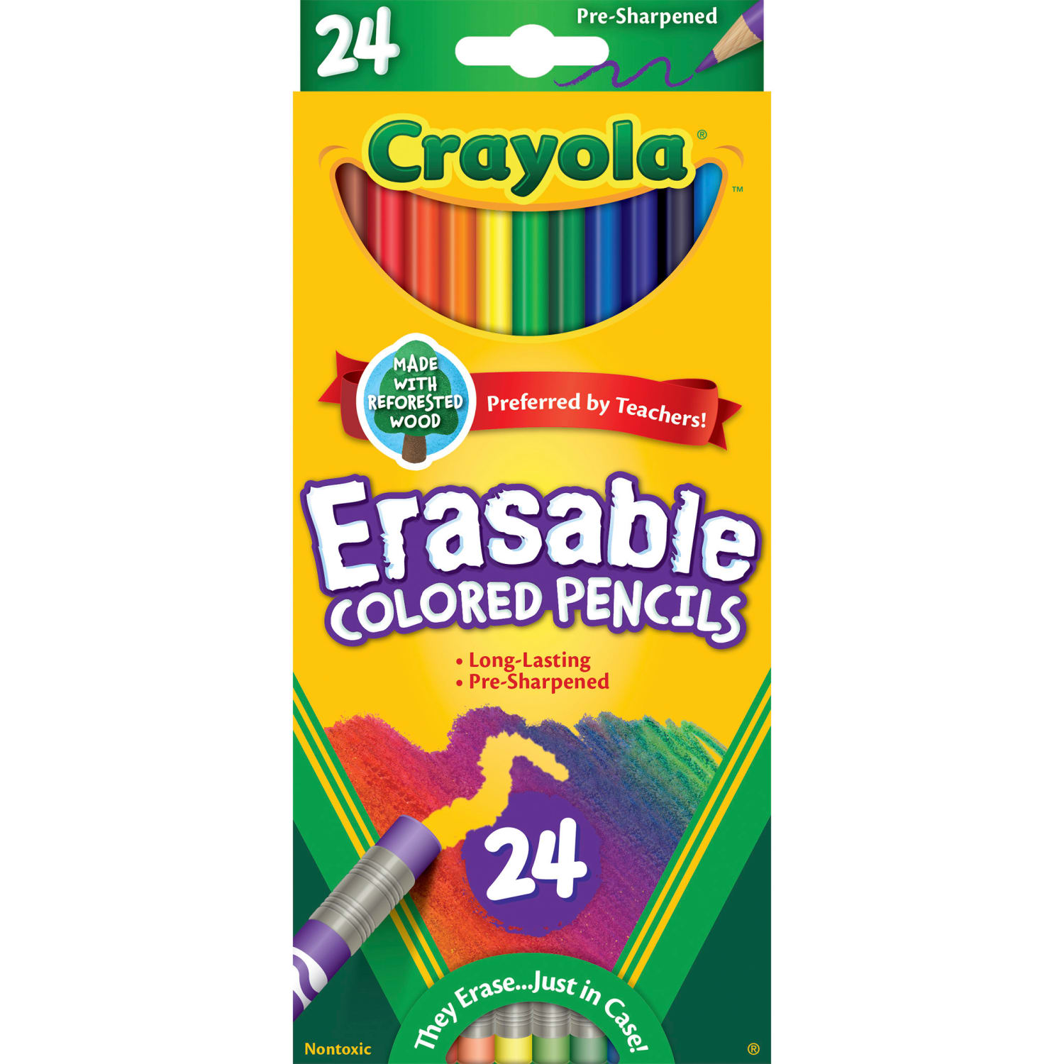 Crayola Erasable Colored Pencils, 24 Per Box, Set Of 3 Boxes - Image 3