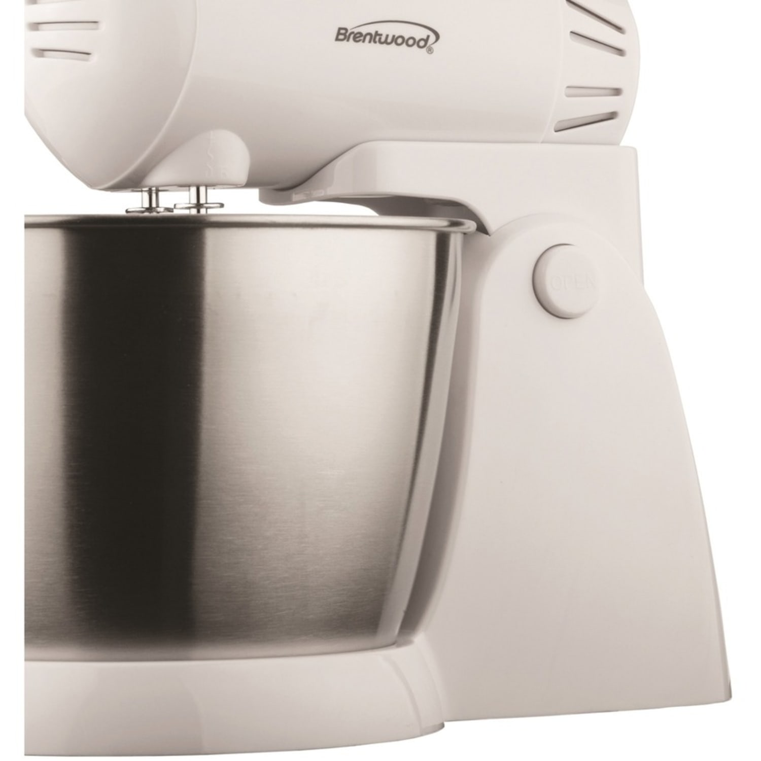 Brentwood 5-Speed Stand Mixer With Stainless Steel Bowl, White/Stainless Steel - Image 6