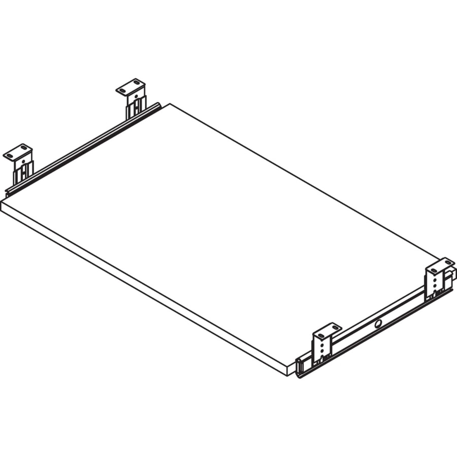 Lorell Essential Series Laminate Keyboard Tray, 1-1/16inH x 12-3/16inW x 7-1/4inD, Walnut - Image 3