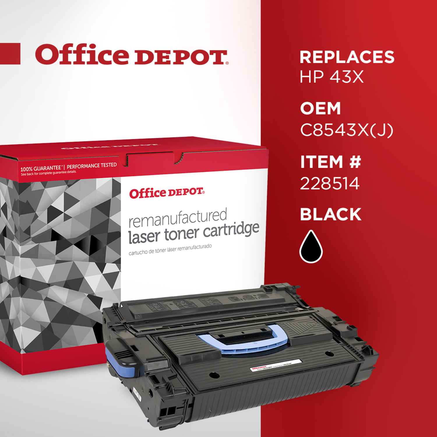 Office Depot Remanufactured Black Extra-High Yield Toner Cartridge Replacement For HP 43X, C8543X, OD43EHY - Image 6