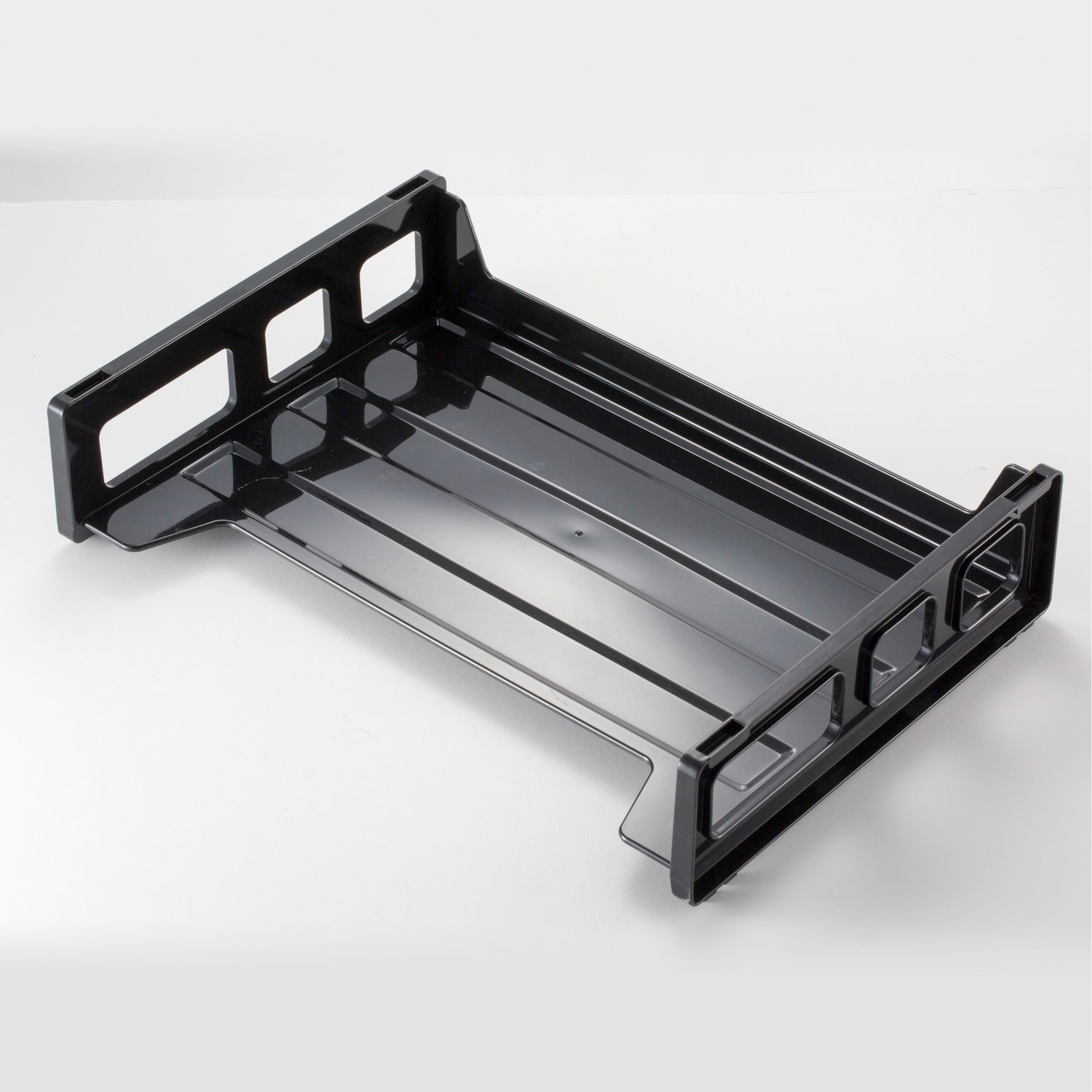 Officemate Recycled Side Load Letter Tray - 1 Compartment(s) - 1 Tier(s) - 2.8inx13.2inx 9in Depth - Stackable, Durable, Handle, Sturdy - 26052