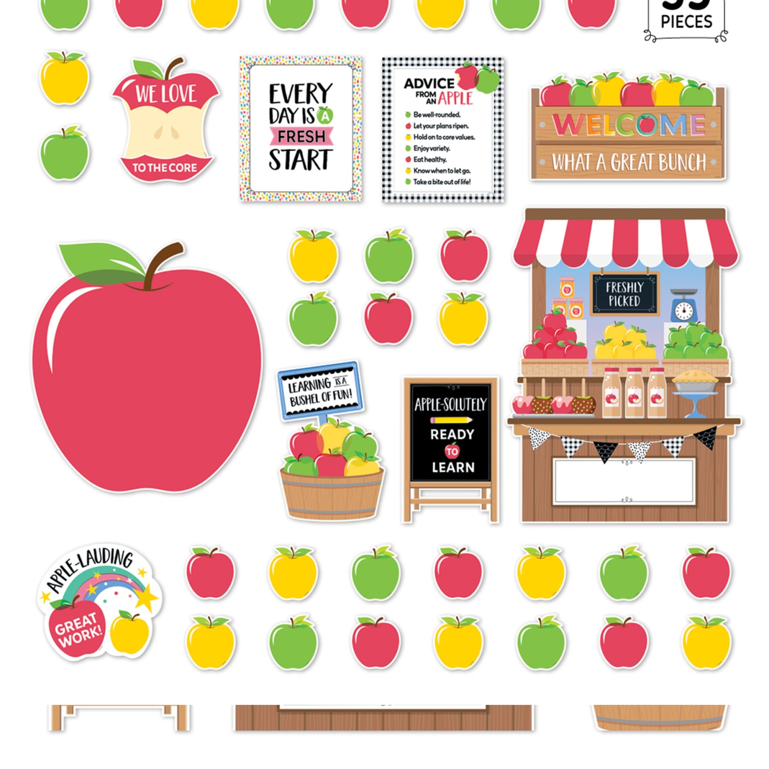 Creative Teaching Press Apple Time Bulletin Board Set, 39 Pieces - Image 3