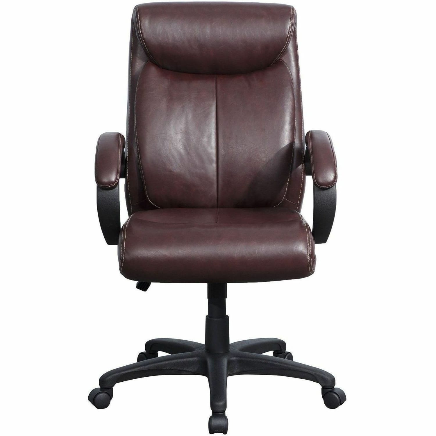 Lorell Ergonomic Bonded Leather HighBack Executive Chair Brown PopularChairscom Lorell Ergonomic Bonded Leather High Back Executive Chair Brown PopularChairscom
