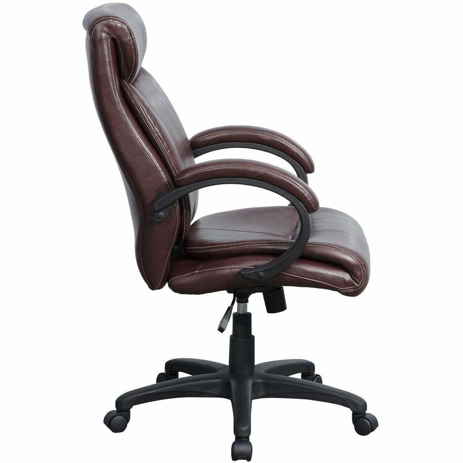 Lorell Ergonomic Bonded Leather HighBack Executive Chair Brown PopularChairscom Lorell Ergonomic Bonded Leather High Back Executive Chair Brown PopularChairscom