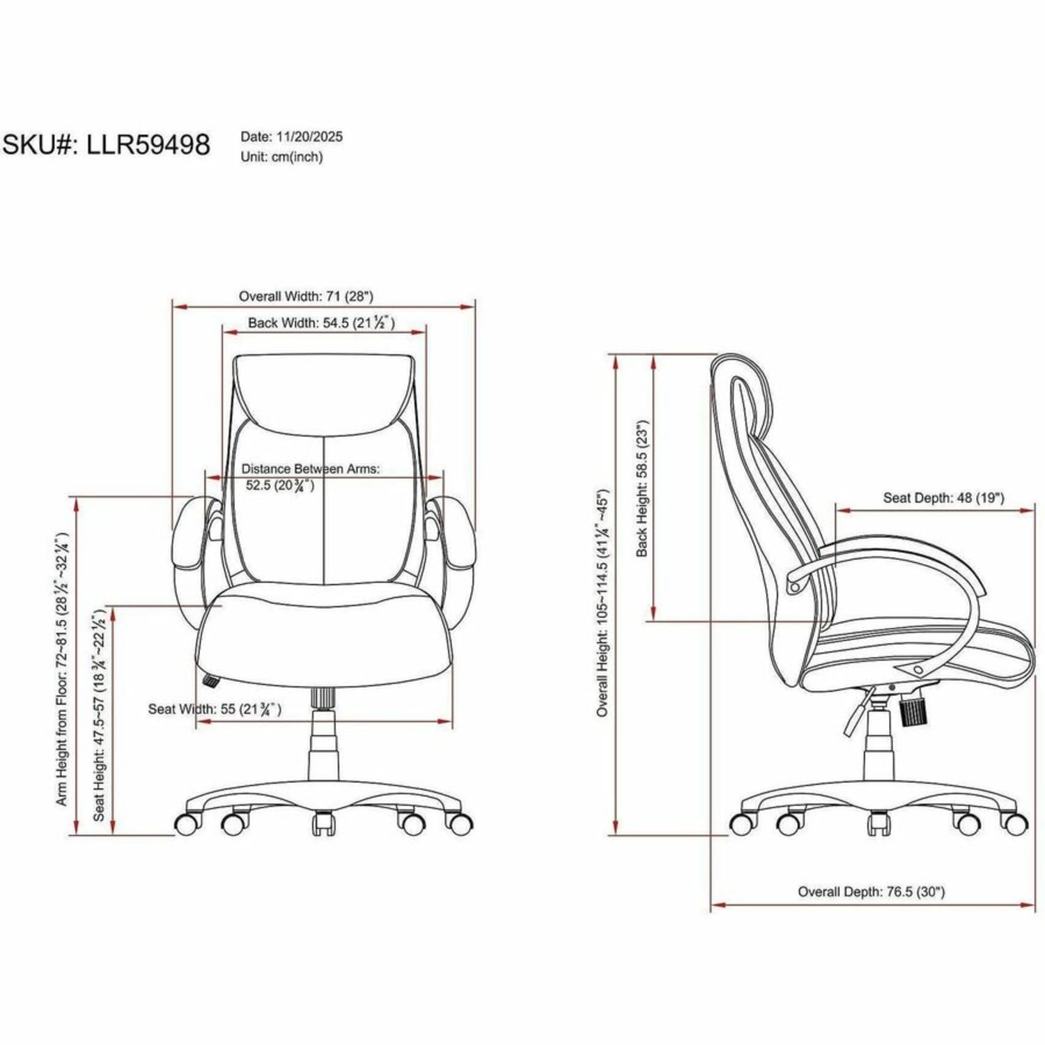 Lorell Ergonomic Bonded Leather HighBack Executive Chair Brown PopularChairscom Lorell Ergonomic Bonded Leather High Back Executive Chair Brown PopularChairscom