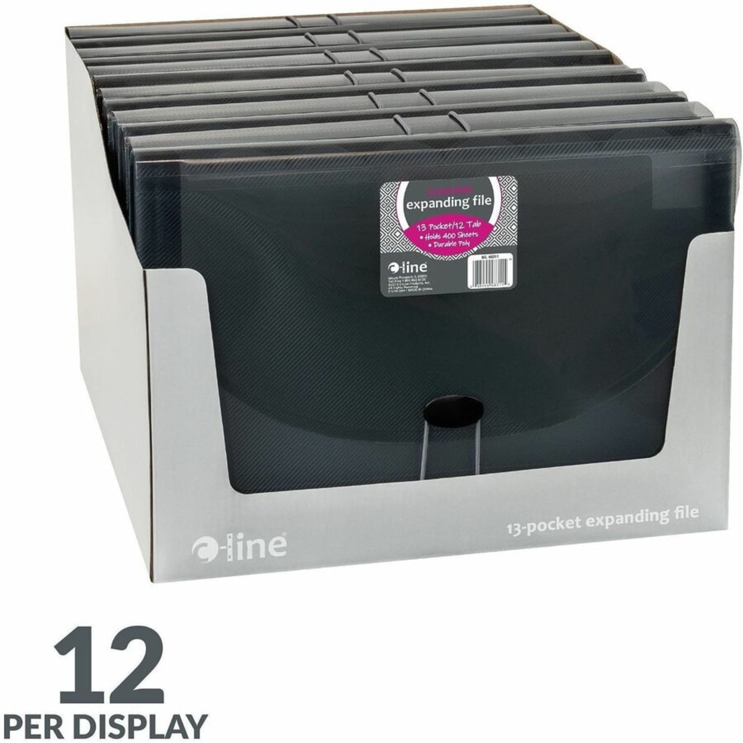 C-Line 13-Pocket Expanding File, Letter Size, Smoke - Image 6