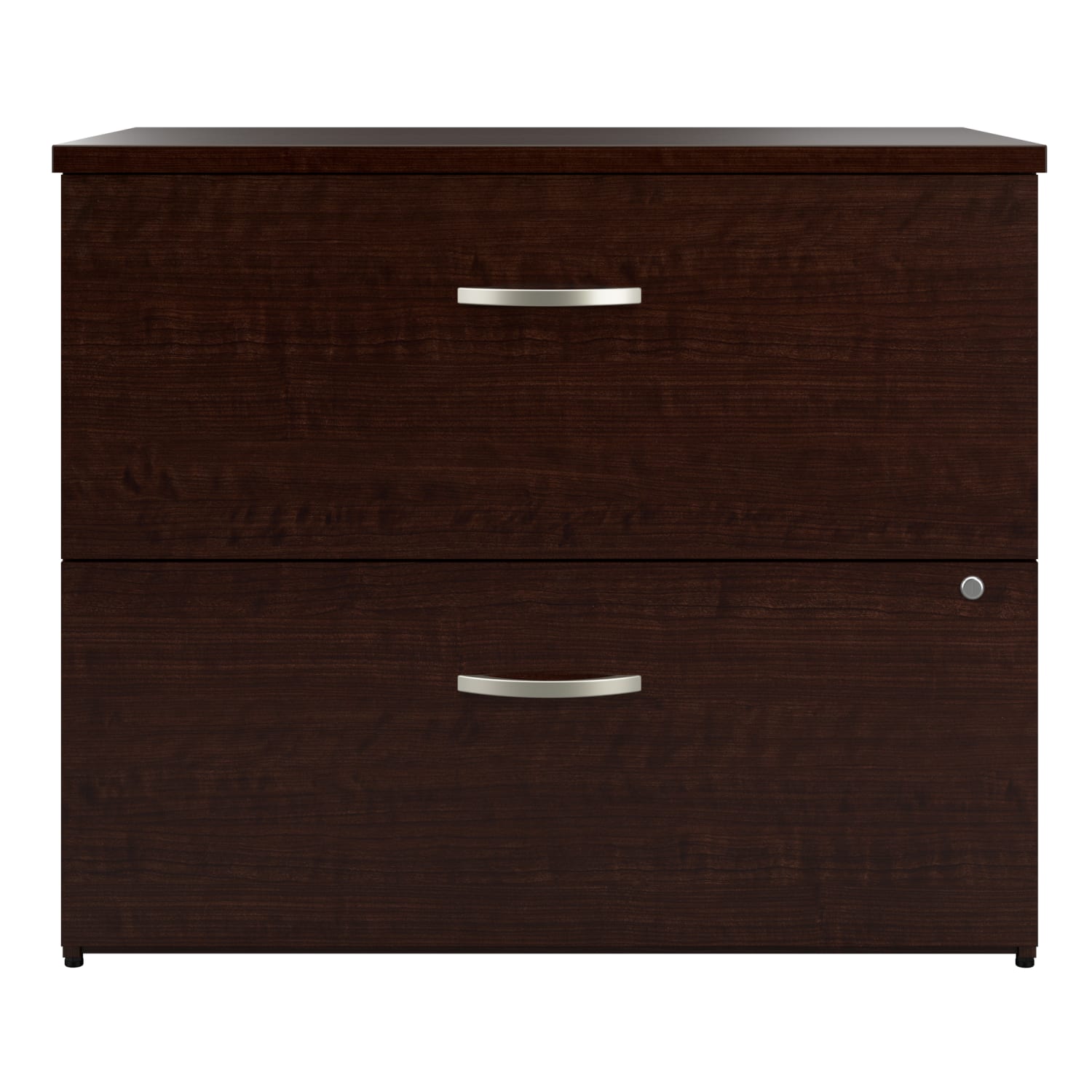 Bush Business Furniture Office-in-an-Hour 35-2/3inW x 23-1/3inD Lateral 2-Drawer File Cabinet, Mocha Cherry, Standard Delivery - Image 4