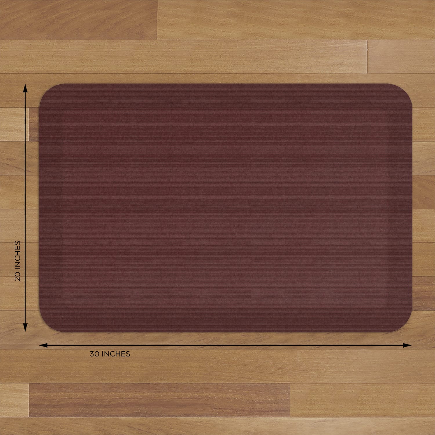 GelPro Designer Comfort Polyurethane Anti-Fatigue Mat For Hard Floors, 20in x 30in, Grasscloth Crimson - Image 5