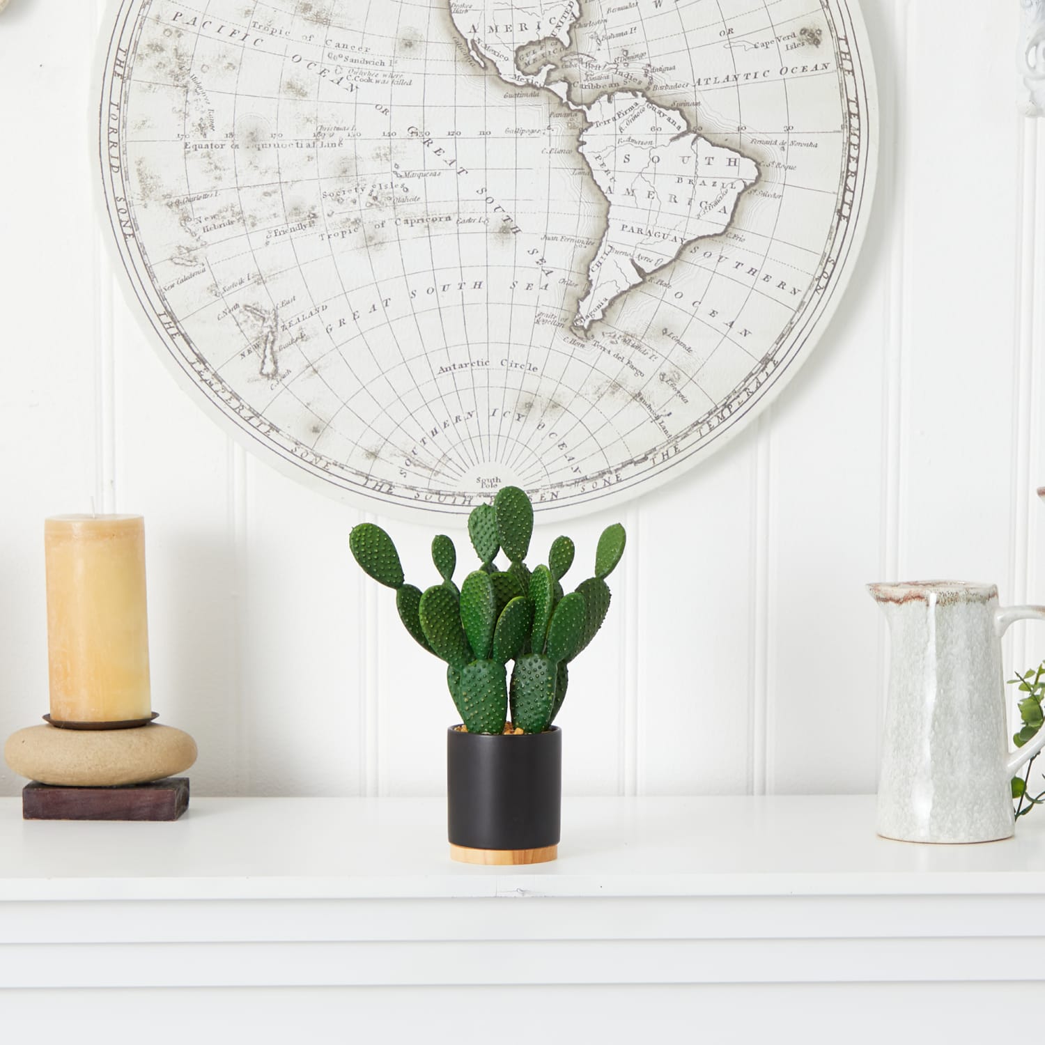 Nearly Natural Cactus Succulent 10inH Artificial Plant With Planter, 10inH x 6inW x 3inD, Green - Image 4