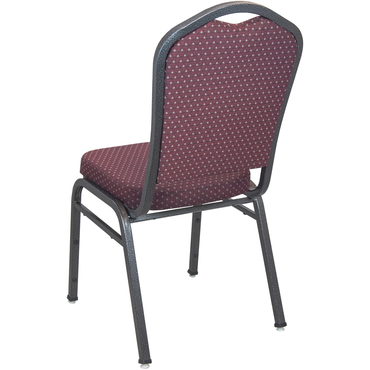 Flash Furniture Advantage Premium Crown Back Banquet Chair, Burgundy Patterned Fabric/Silver Vein Frame - Image 3