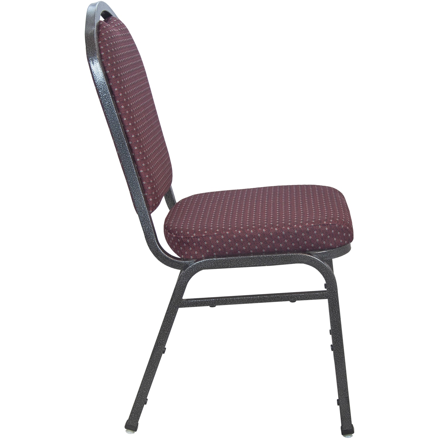 Flash Furniture Advantage Premium Crown Back Banquet Chair, Burgundy Patterned Fabric/Silver Vein Frame - Image 4