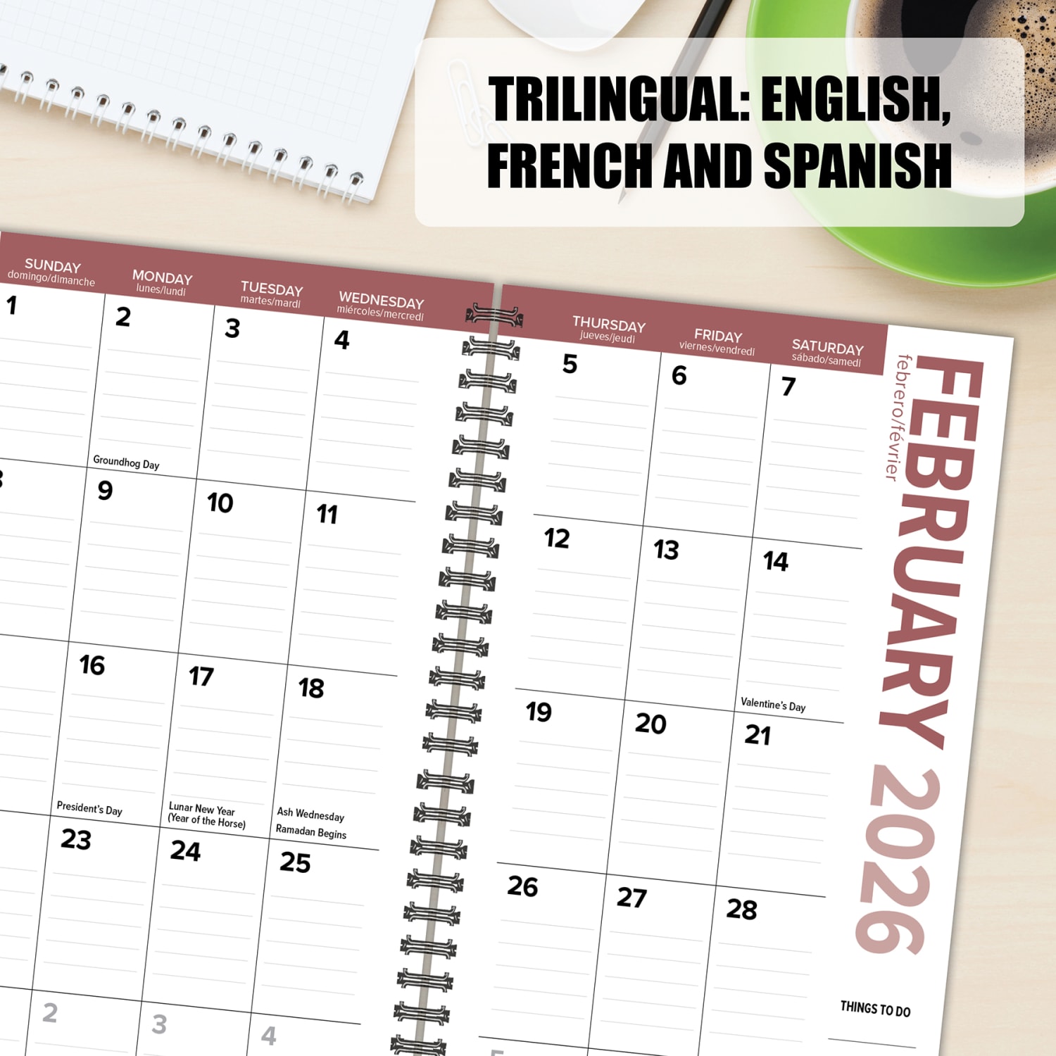 2026 Willow Creek Press Weekly/Monthly Spiral Pocket Planner, 3-1/2in x 6-1/2in, Celestial, January To December, 57322 - Image 5