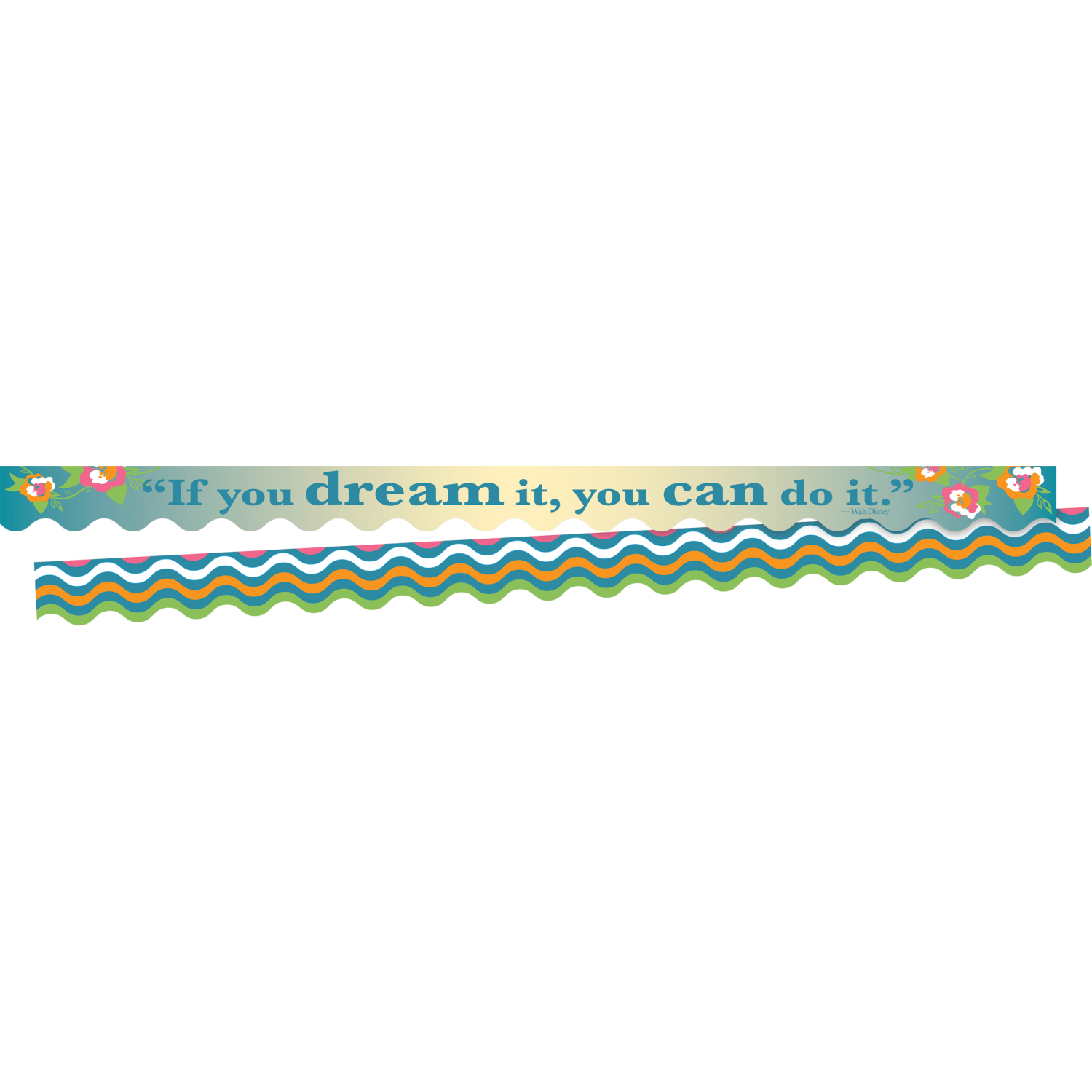 Barker Creek Double-Sided Scalloped Borders, 2-1/4in x 36in, Dream It, 13 Strips Per Pack, Set Of 3 Packs - Image 4
