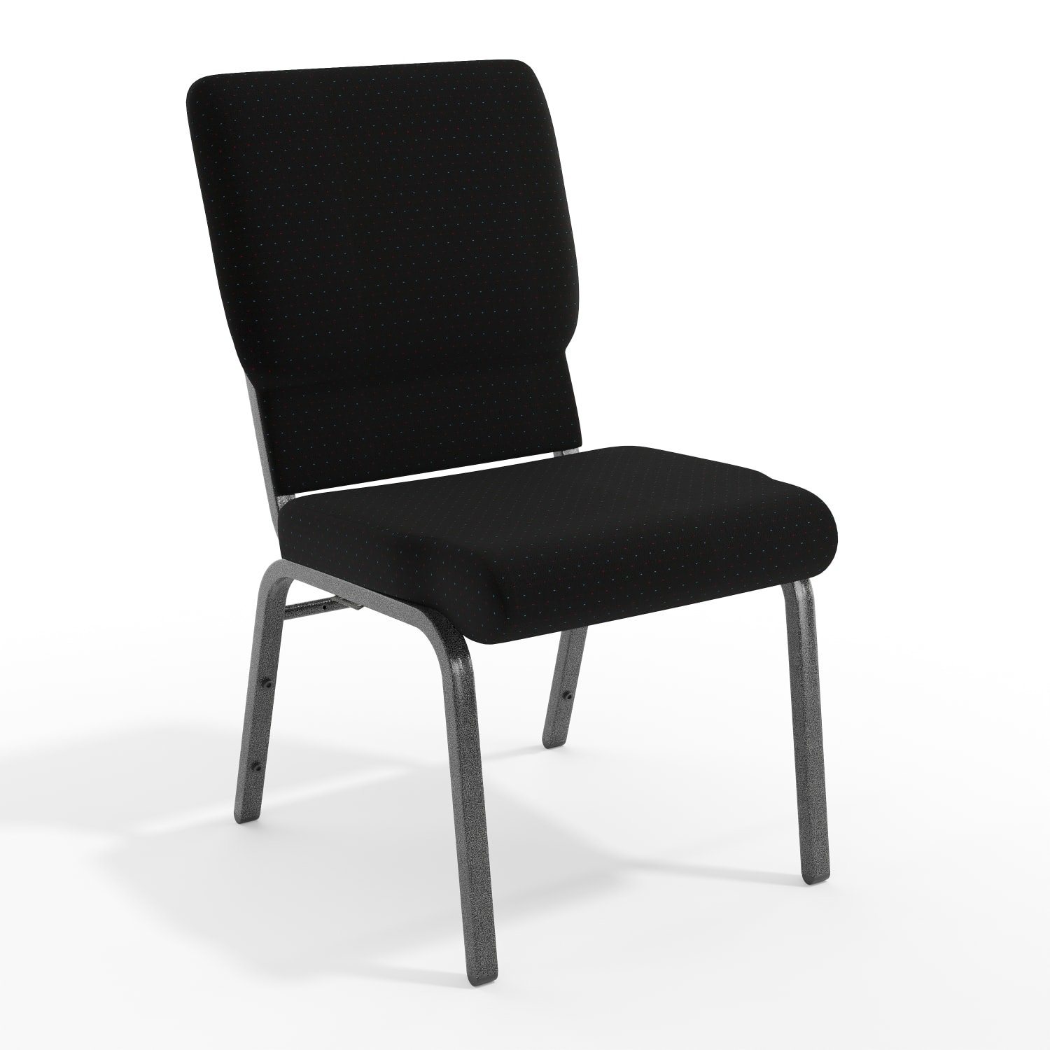 Flash Furniture HERCULES Series Stackable Church Chair, Black/Silvervein