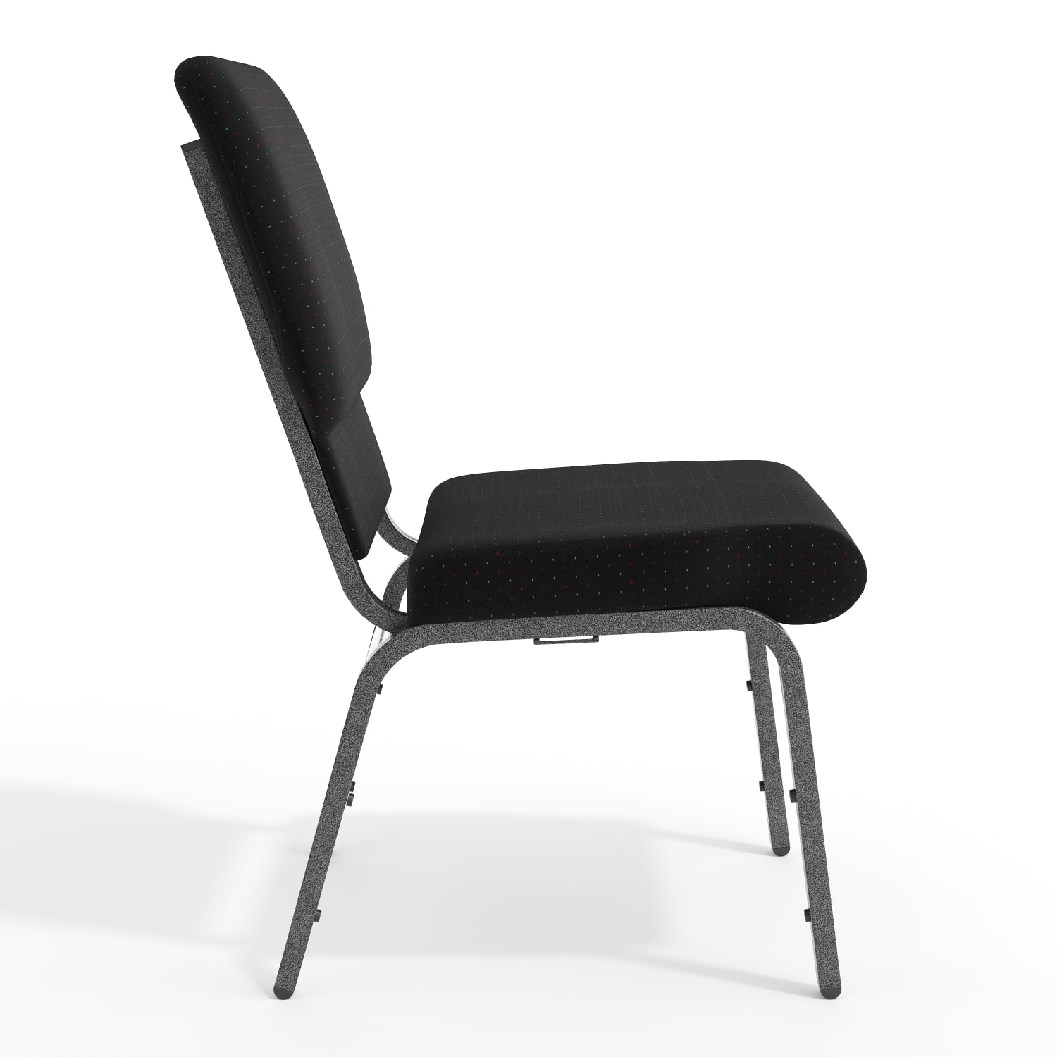 Flash Furniture HERCULES Series Stackable Church Chair, Black/Silvervein - Image 10