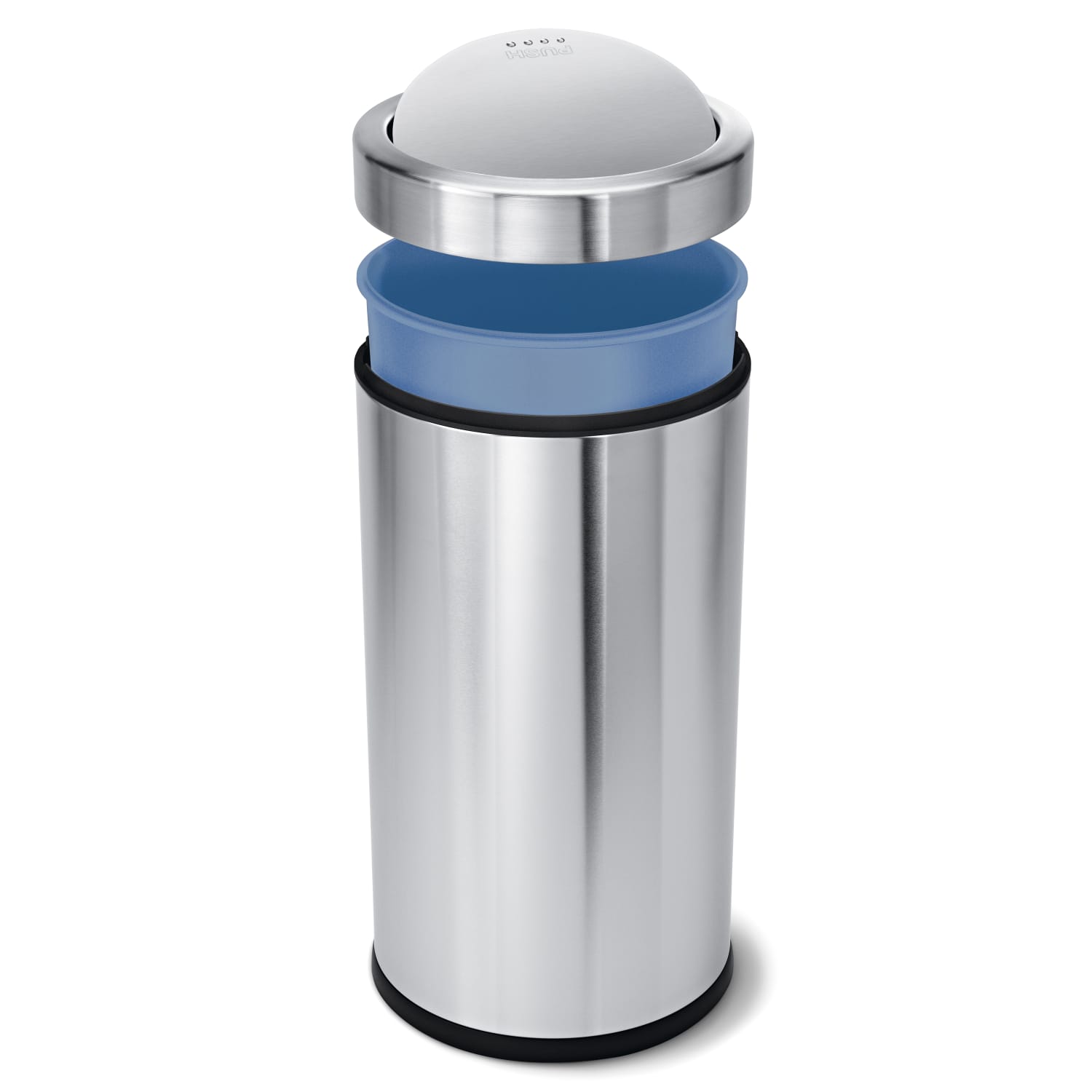 simplehuman Swing-Top Commercial Trash Can, 14.5 Gallons, 29.2in x 14.8in, Brushed Heavy-Gauge Stainless Steel - Image 4